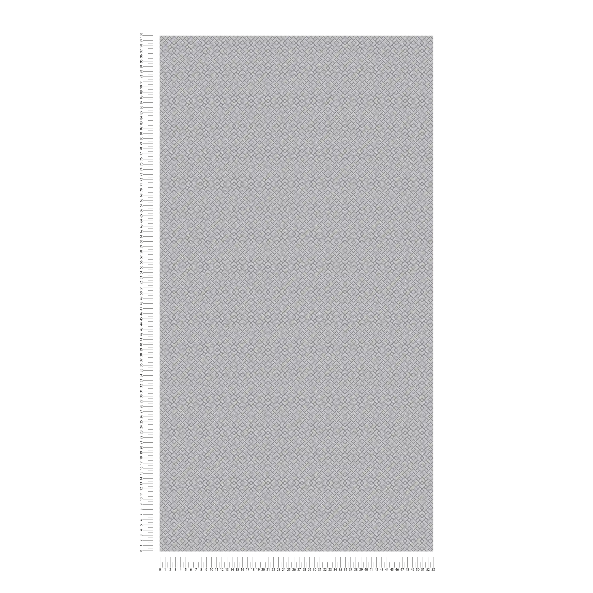             Mustertapete mit Ton-in-Ton Design & Silber-Akzenten – Braun
        