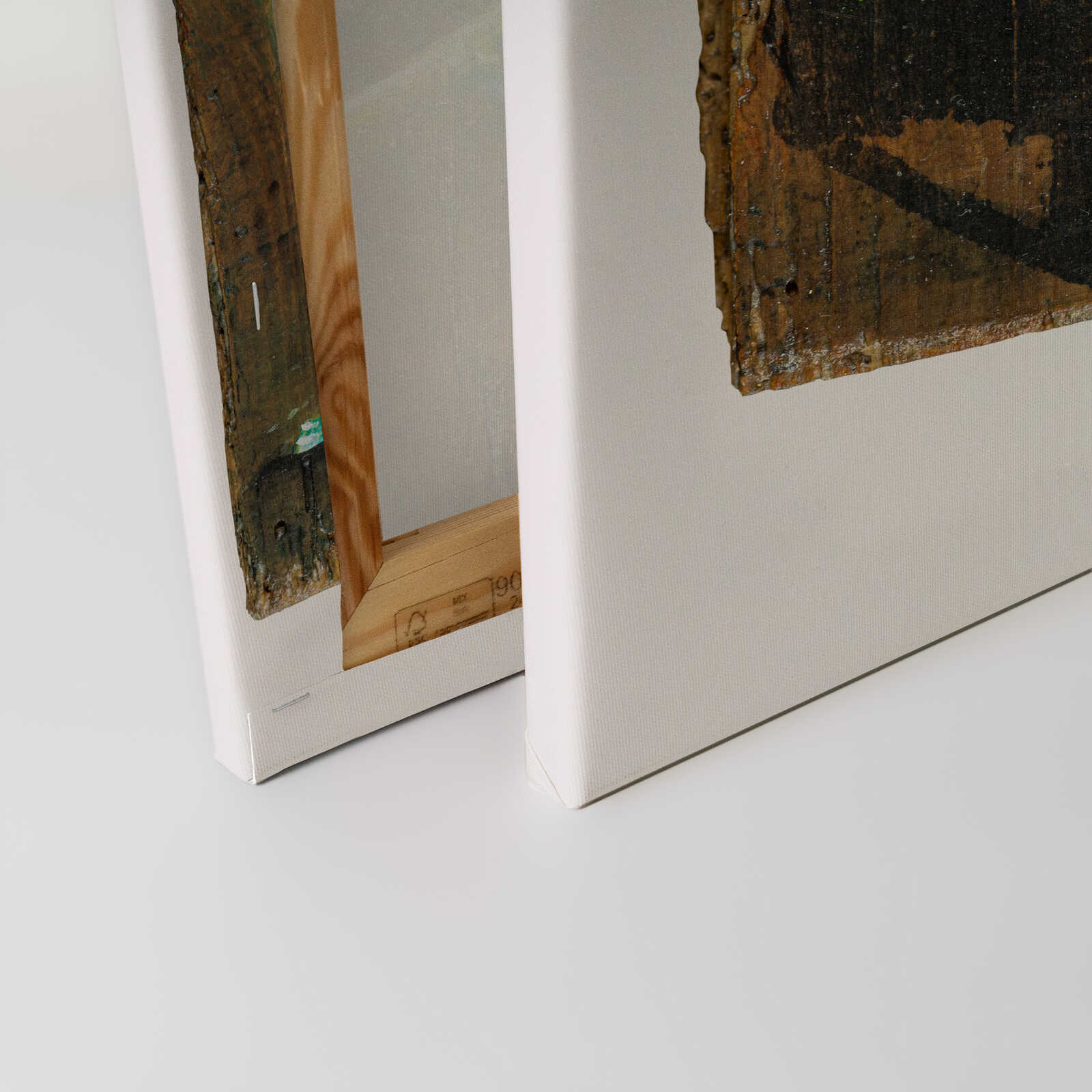             Glowing pumpkin canvas mural 0.7m wide x 0.5m high - Whimsical design with cheerful fantasy creature - Colourful
        