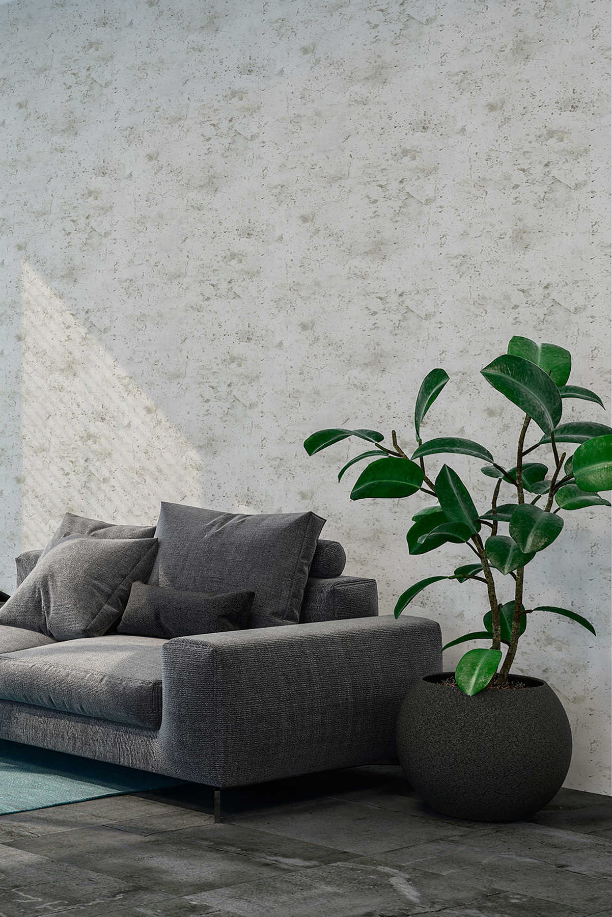 Betontapete im Industrial Style – Grau