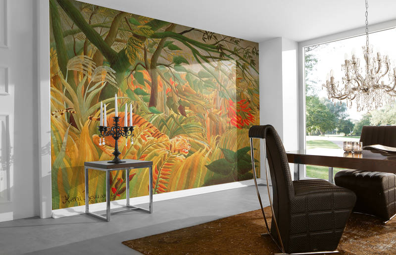             Fototapete 'Tiger in einem tropischen Sturm' von Henri Rousseau
        