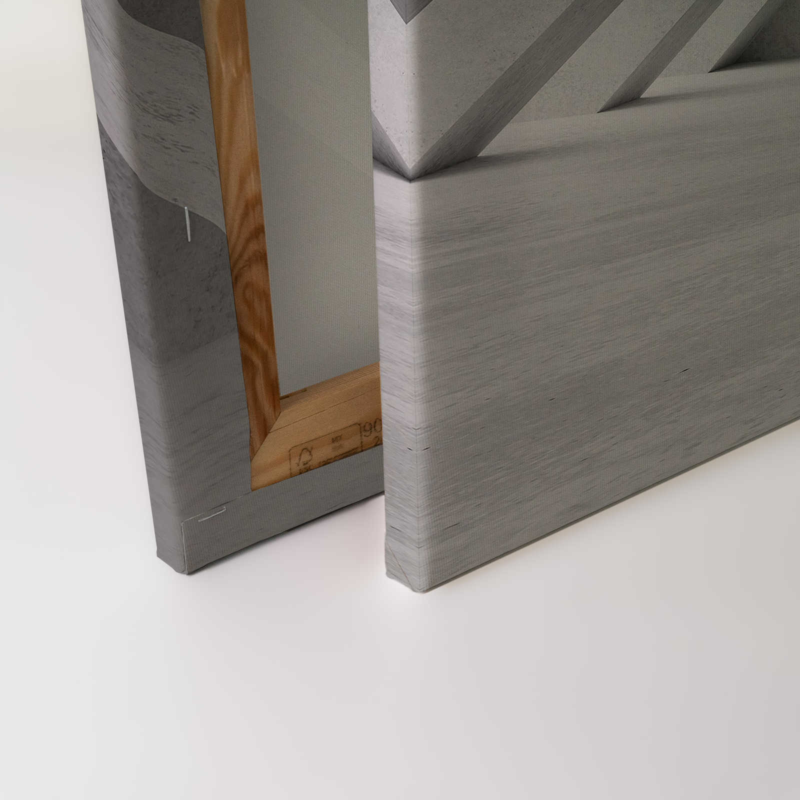             Leinwandbild mit 3D-Optik Raum aus Beton – 0,90 m x 0,60 m
        
