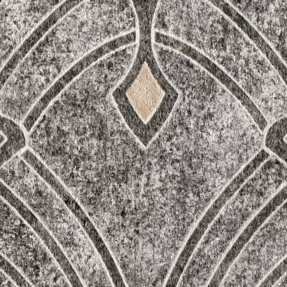             Metallic Tapete Schwarz mit Glanzeffekt & Farbstruktur
        