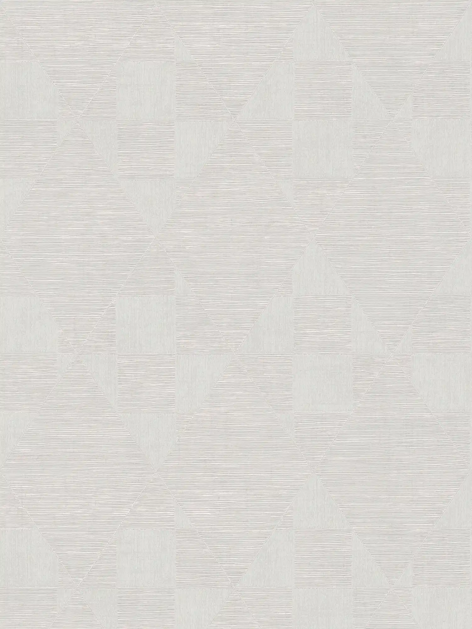 Papier peint métallique à motifs géométriques structurés - beige, crème