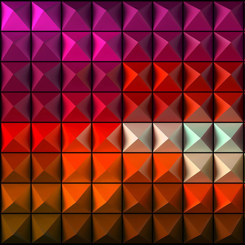 geometrische Muster, 3D-Quadrate, Farbverlauf, Mosaik, Textur