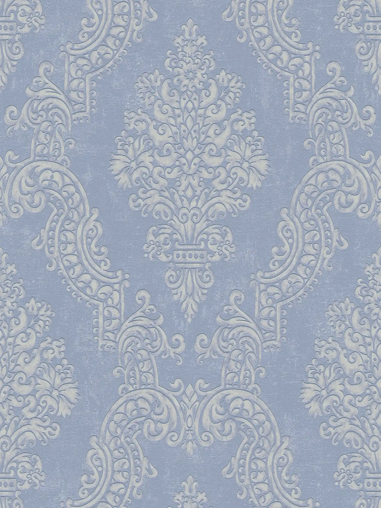         Vintage non-woven wallpaper in baroque style with ornaments - violet
    