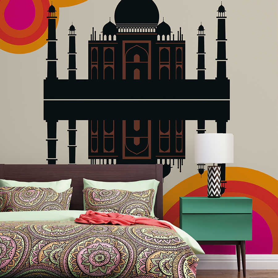 Wandtattoo, Wandbild, Taj-Mahal-Motiv, Wandbildmotiv, Kulturdesign