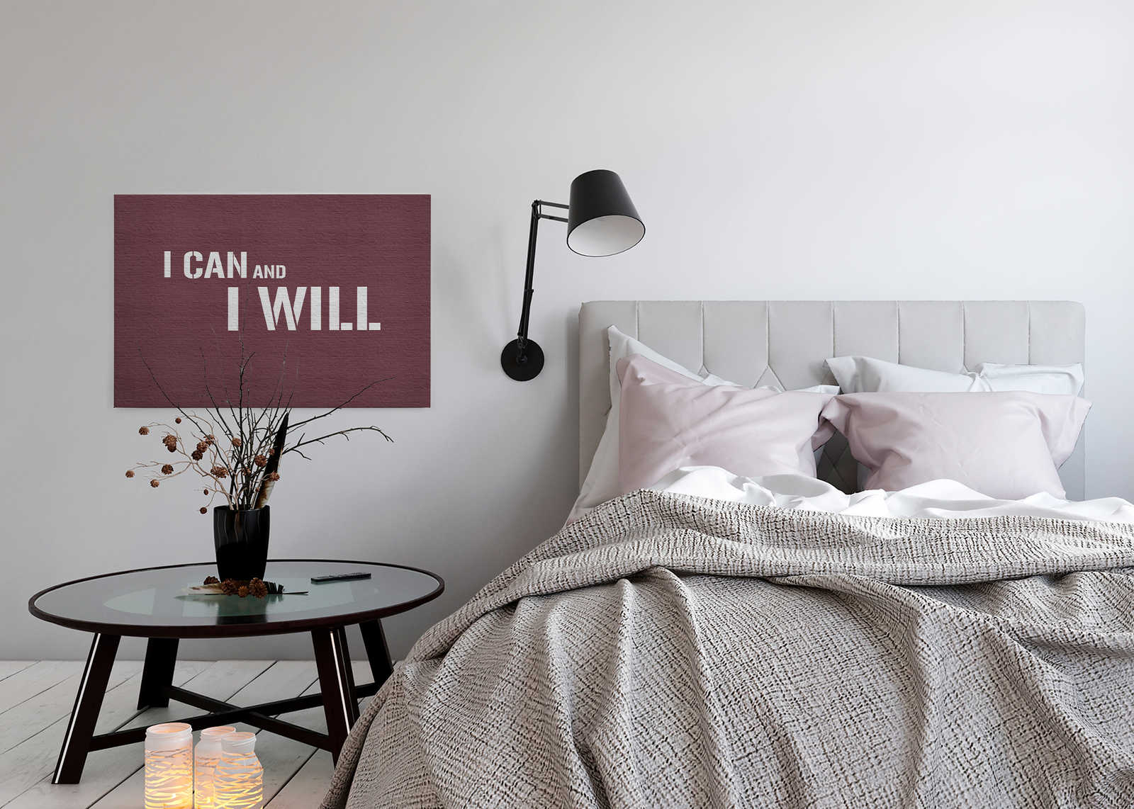             Message 3 - Leinwandbild Rote Ziegelwand mit Motivationsspruch – 0,90 m x 0,60 m
        