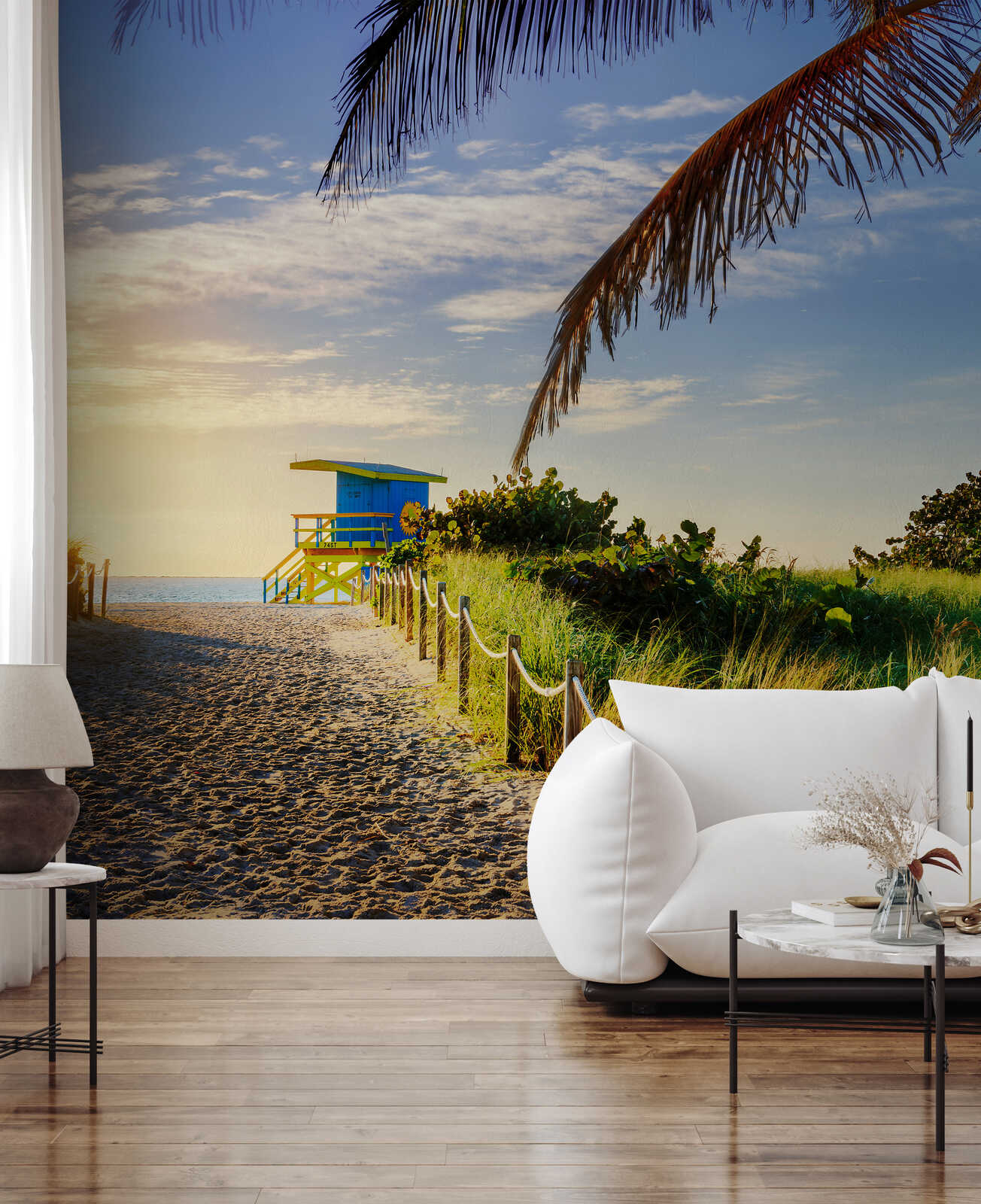 strand, surfer, leben, strandkorb, palme