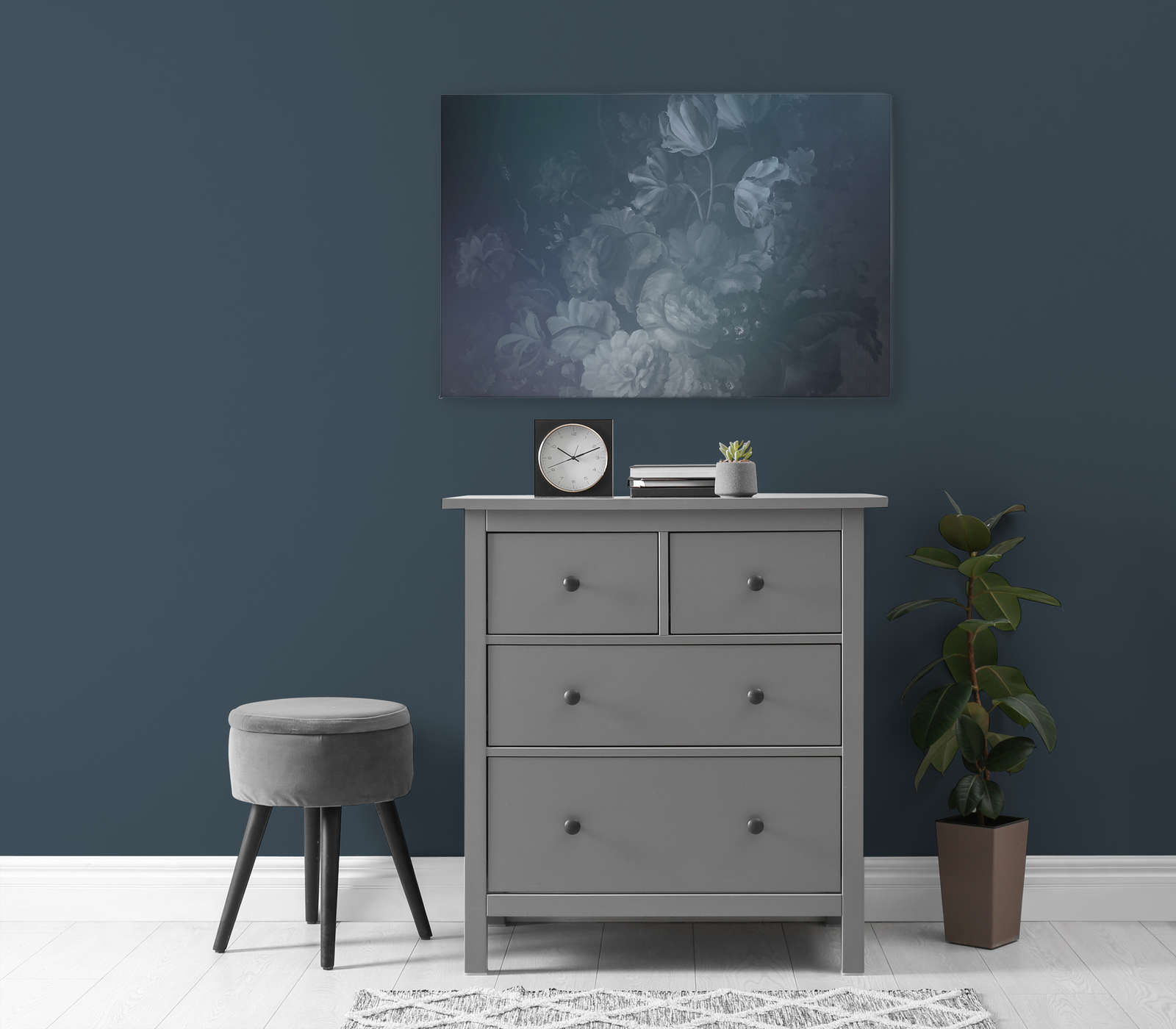 Dutch pastel 1 - Leinwandbild mit kunstvollen Rosenmotiv – 0,90 m x 0,60 m