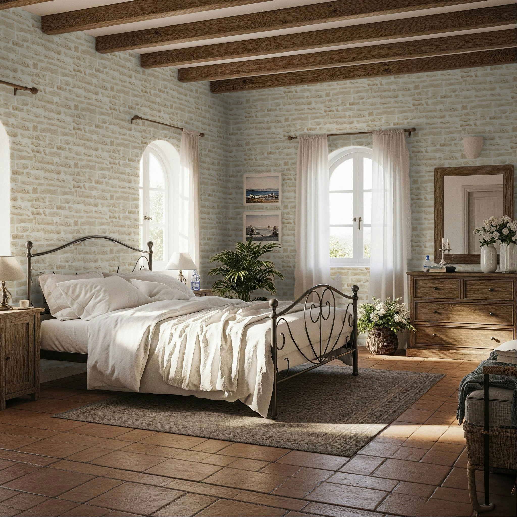 Innenarchitektur, Fußboden, Bodenbeläge, Bett, Dekoration für Zuhause