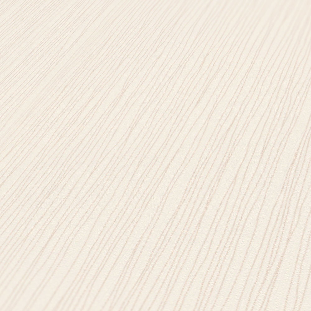             Helle Vliestapete Beige Liniendesign & Prägestruktur
        