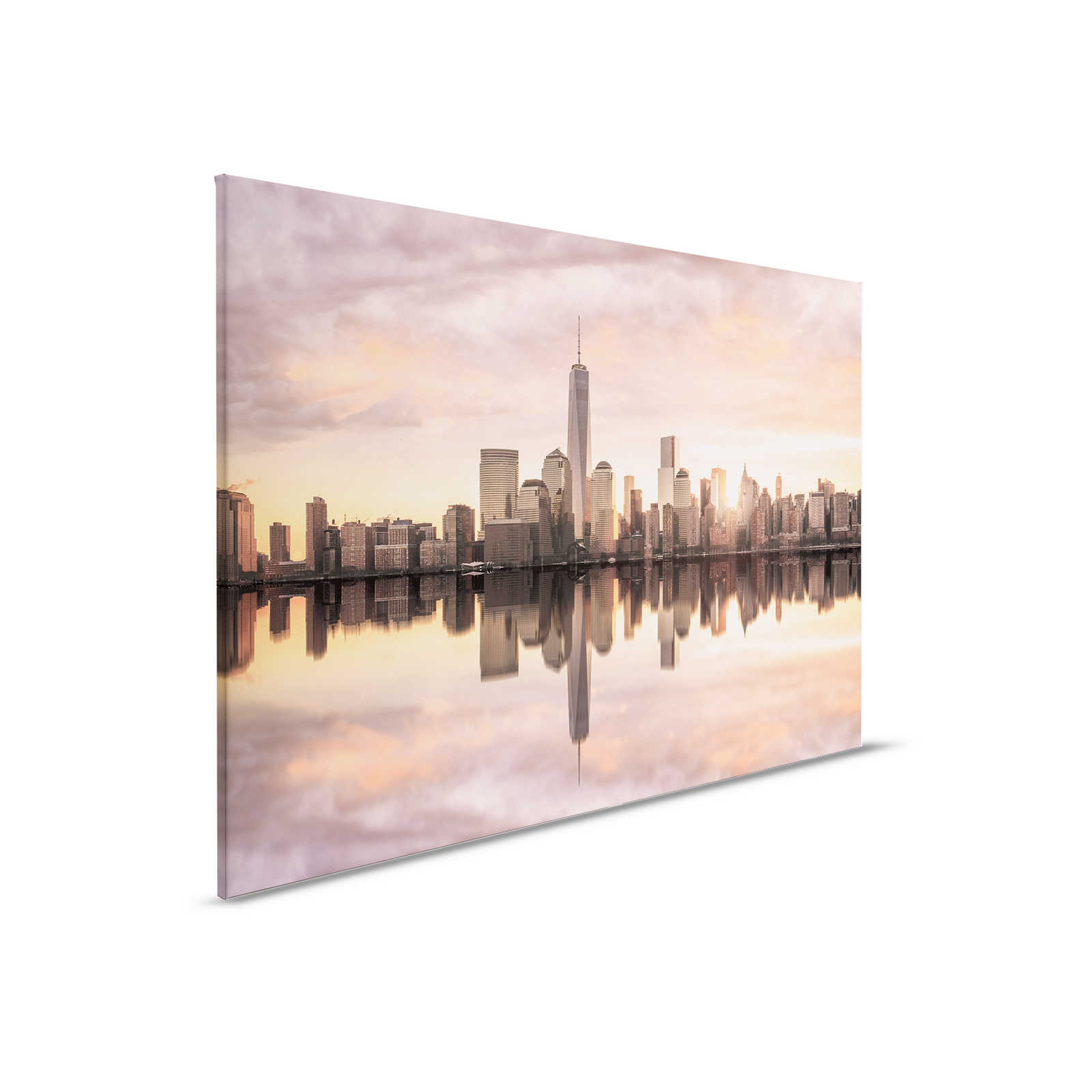         Canvas New York Skyline in de Avond - 0.90 m x 0.60 m
    