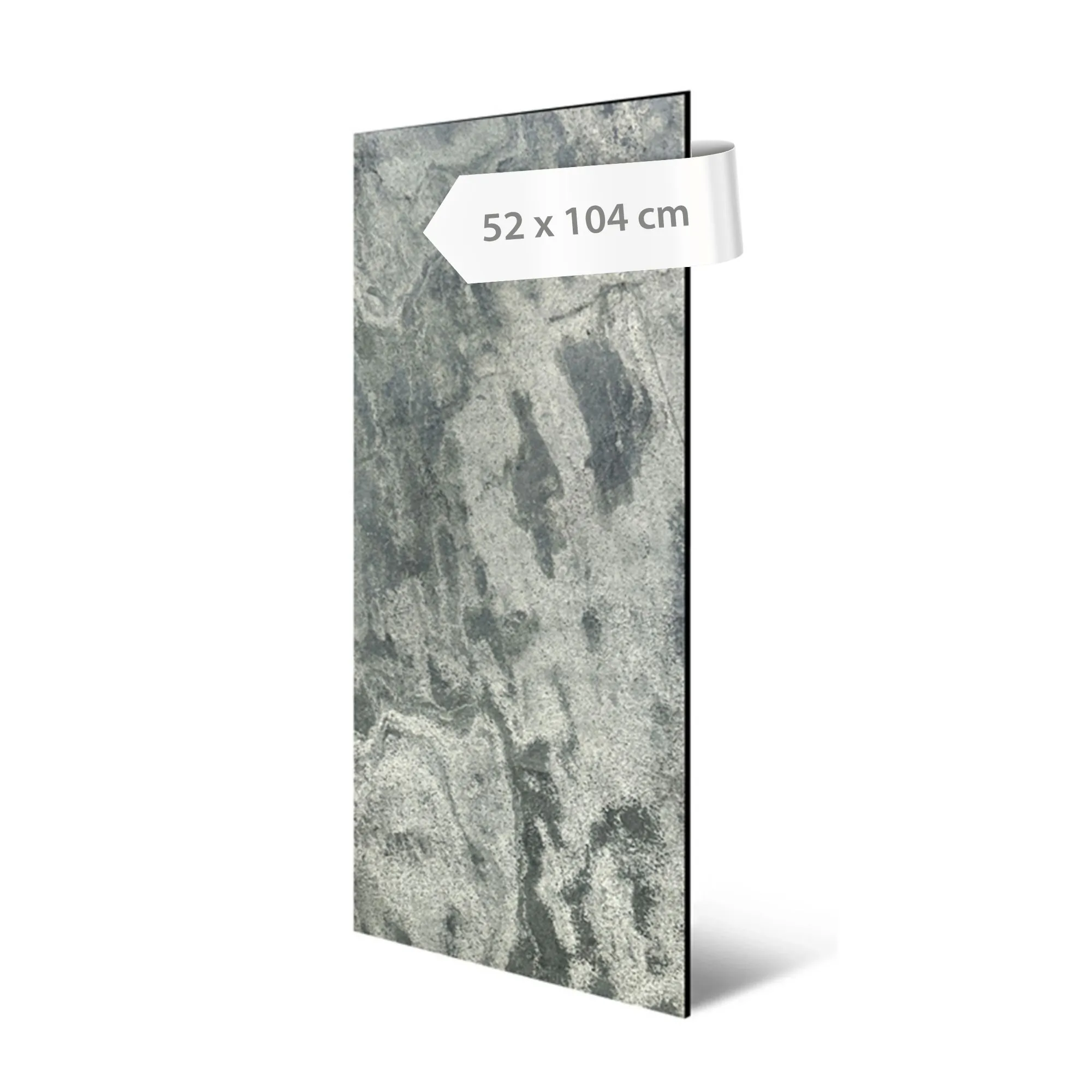 Echtstein Wandpaneele in Schieferoptik mit Diamantstruktur 104 x 52 cm - Grau