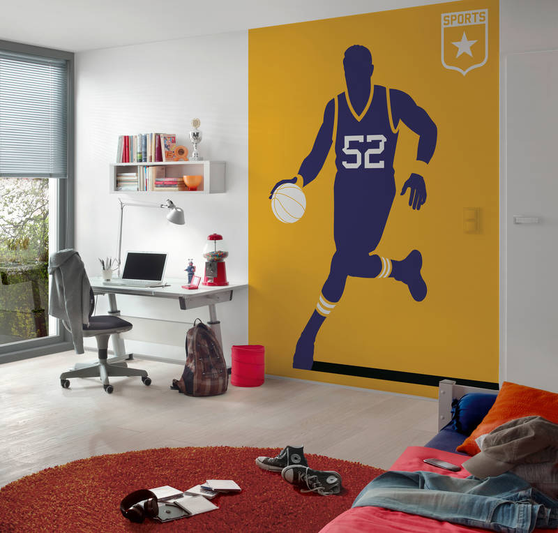 Schreibtisch, Büro, Arbeitszimmer, Wandtattoo, Sportfigur
