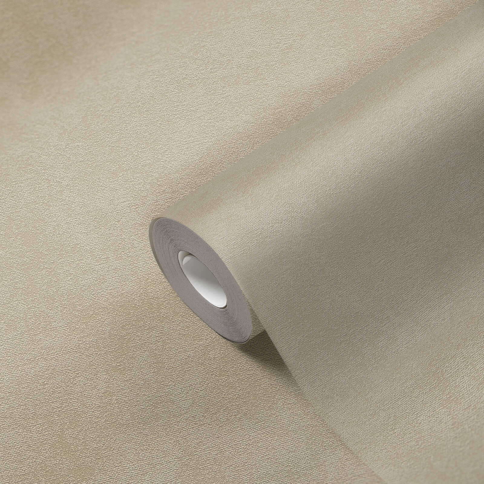 Uni Vliestapete mit feiner Struktur – Beige