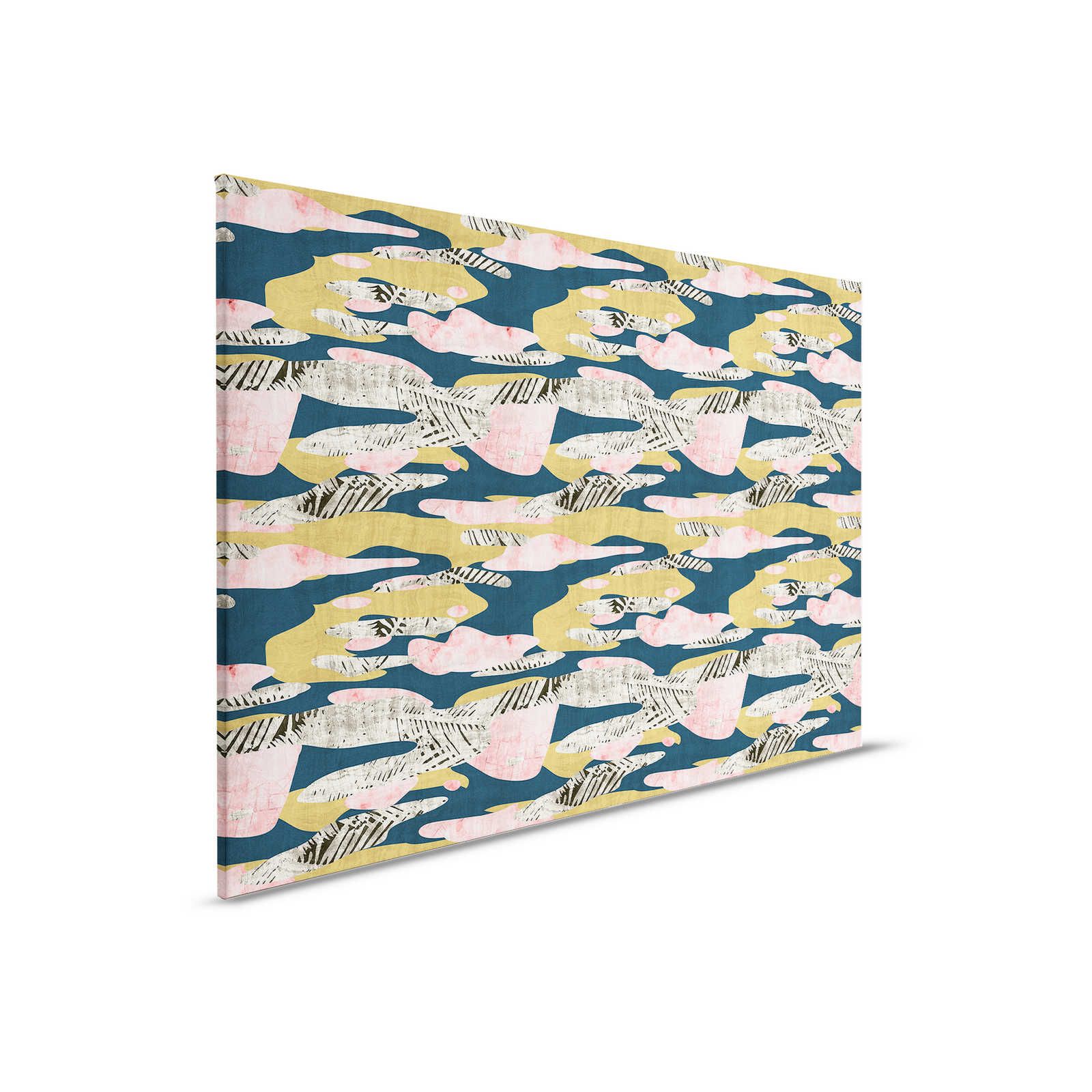         Zimbabwe 4 - Motif toile rose & vert, inspiré de l'Afrique - 0,90 m x 0,60 m
    