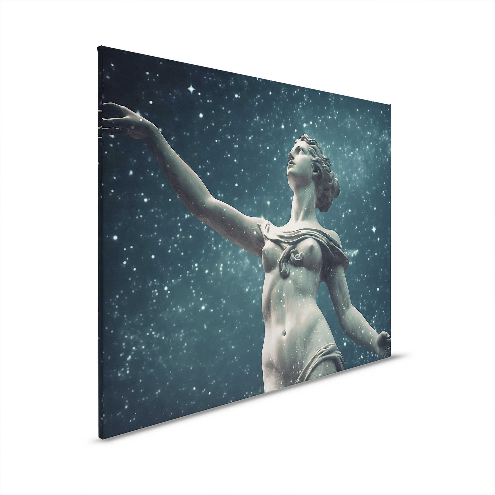         Canvas schilderij Sterrennacht - 50 x 40 cm - Blauw, Grijs
    