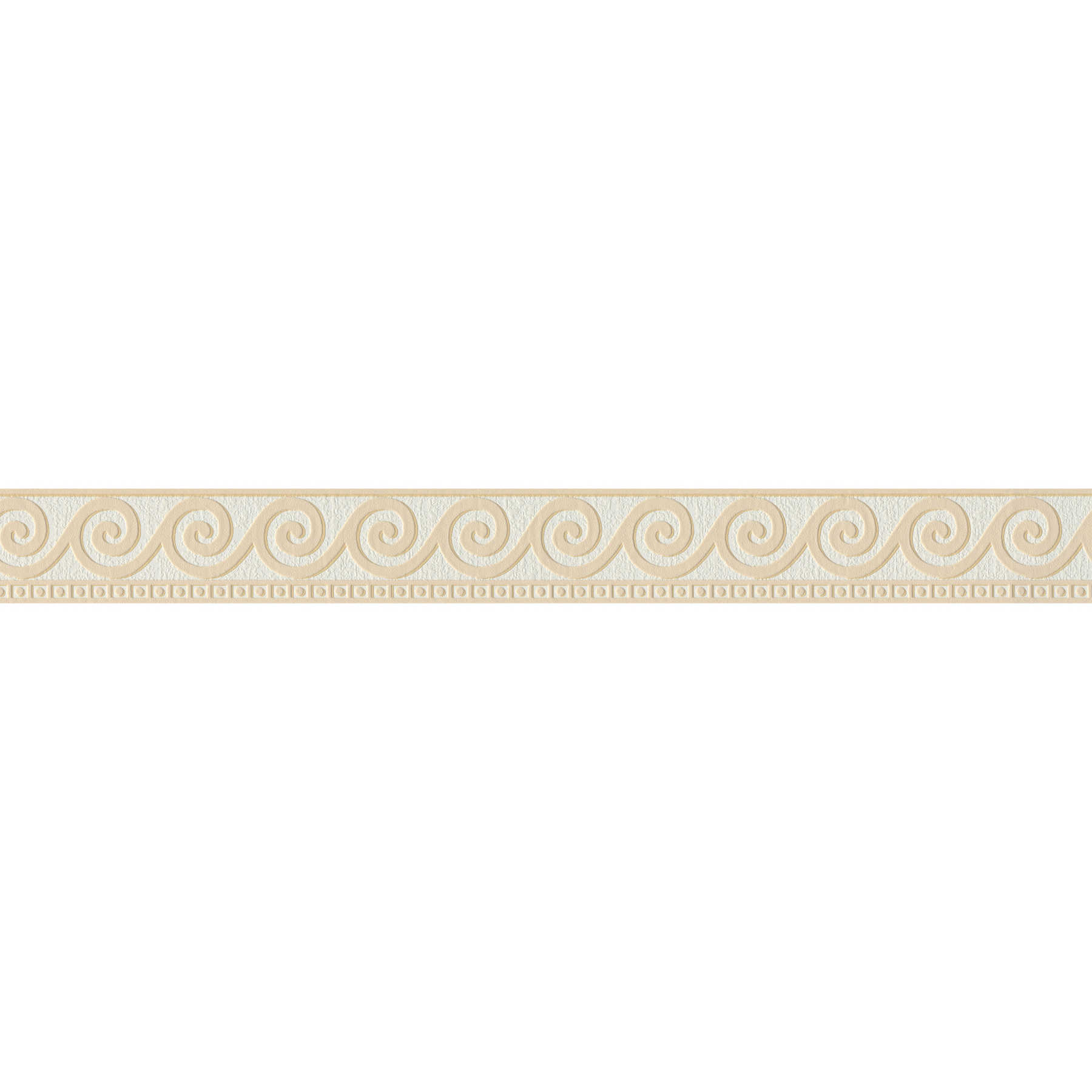         Ornamentrand met textuur Meander - Beige, Wit
    