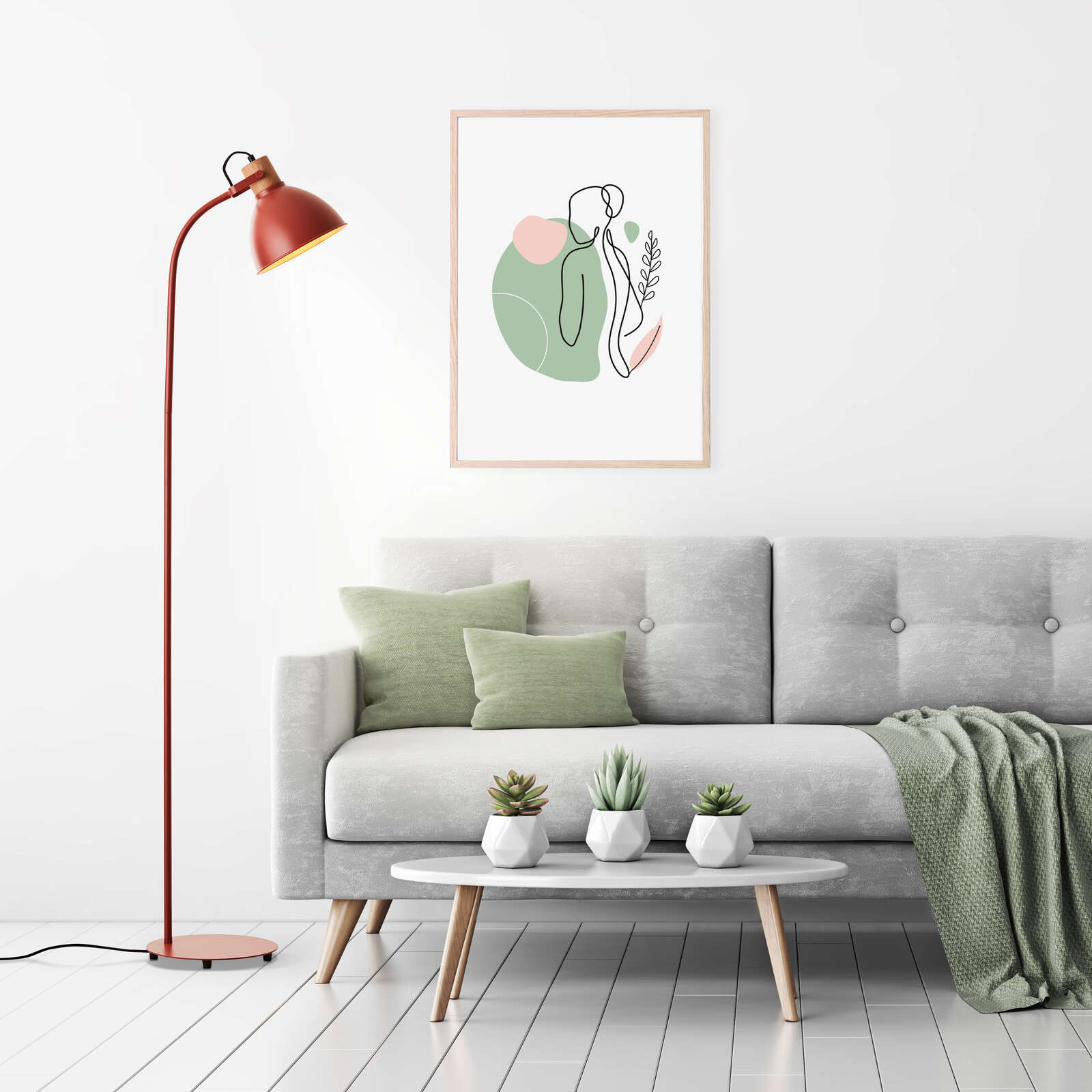             Stehleuchte aus Holz - Franziska 5 – Rot
        