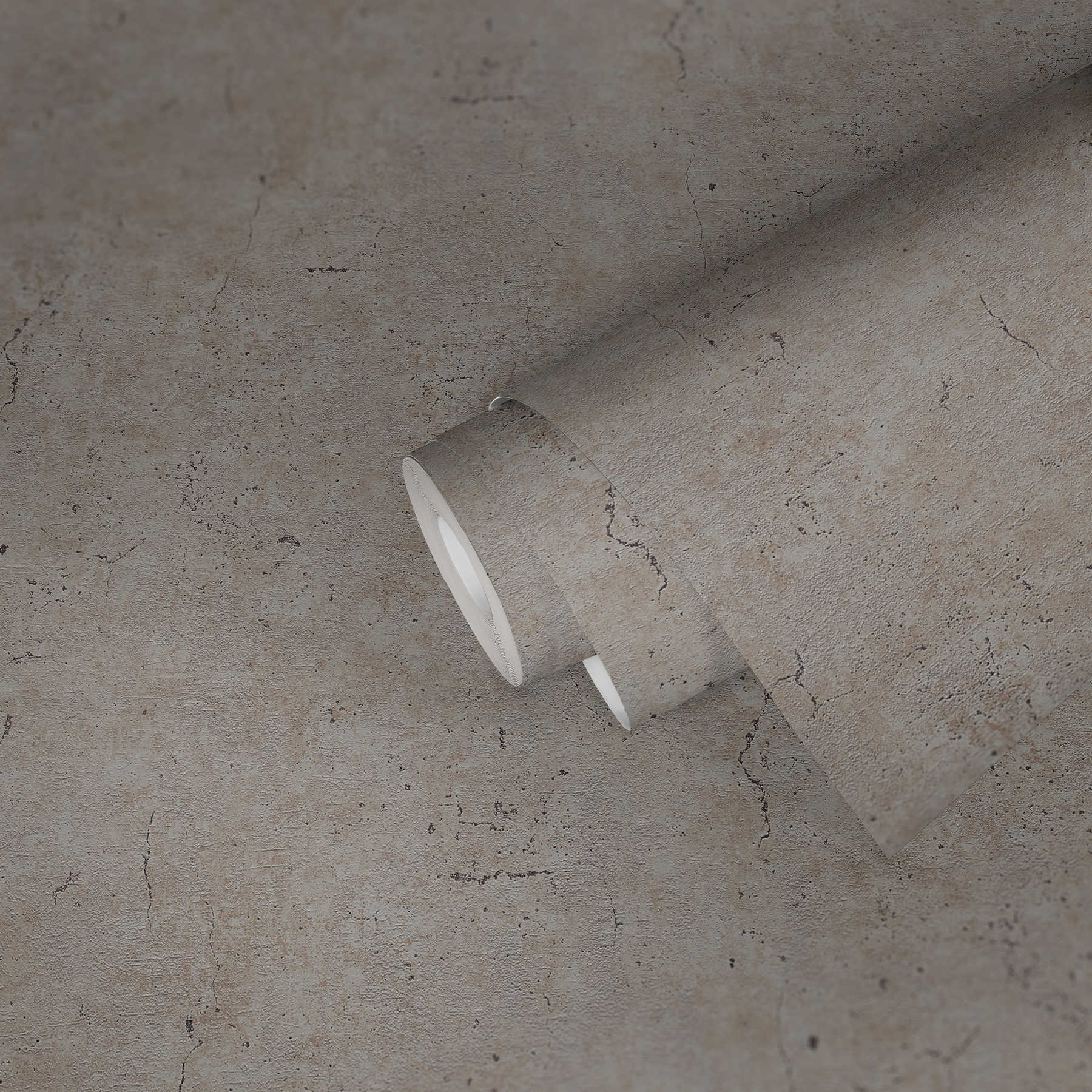             Wallpaper concrete look rustic in industrial style - grey, brown
        