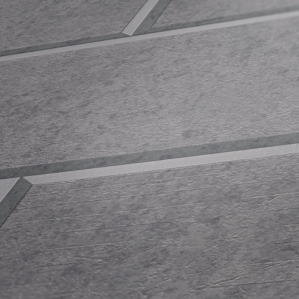 Tapete 3D Steinwand Design mit Betonsteinen – Grau