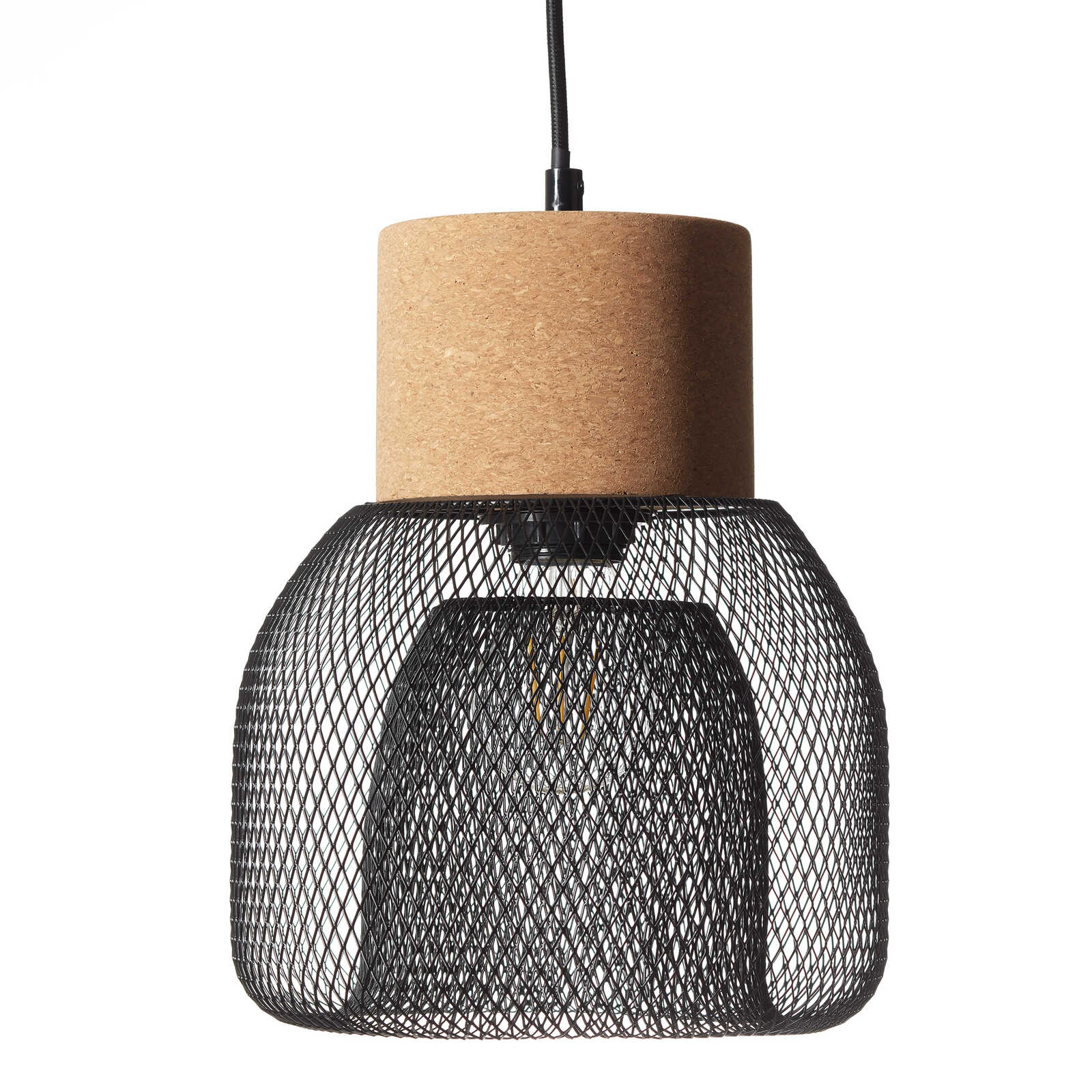             Pendelleuchte aus Kork - Giselle 1 – Schwarz
        