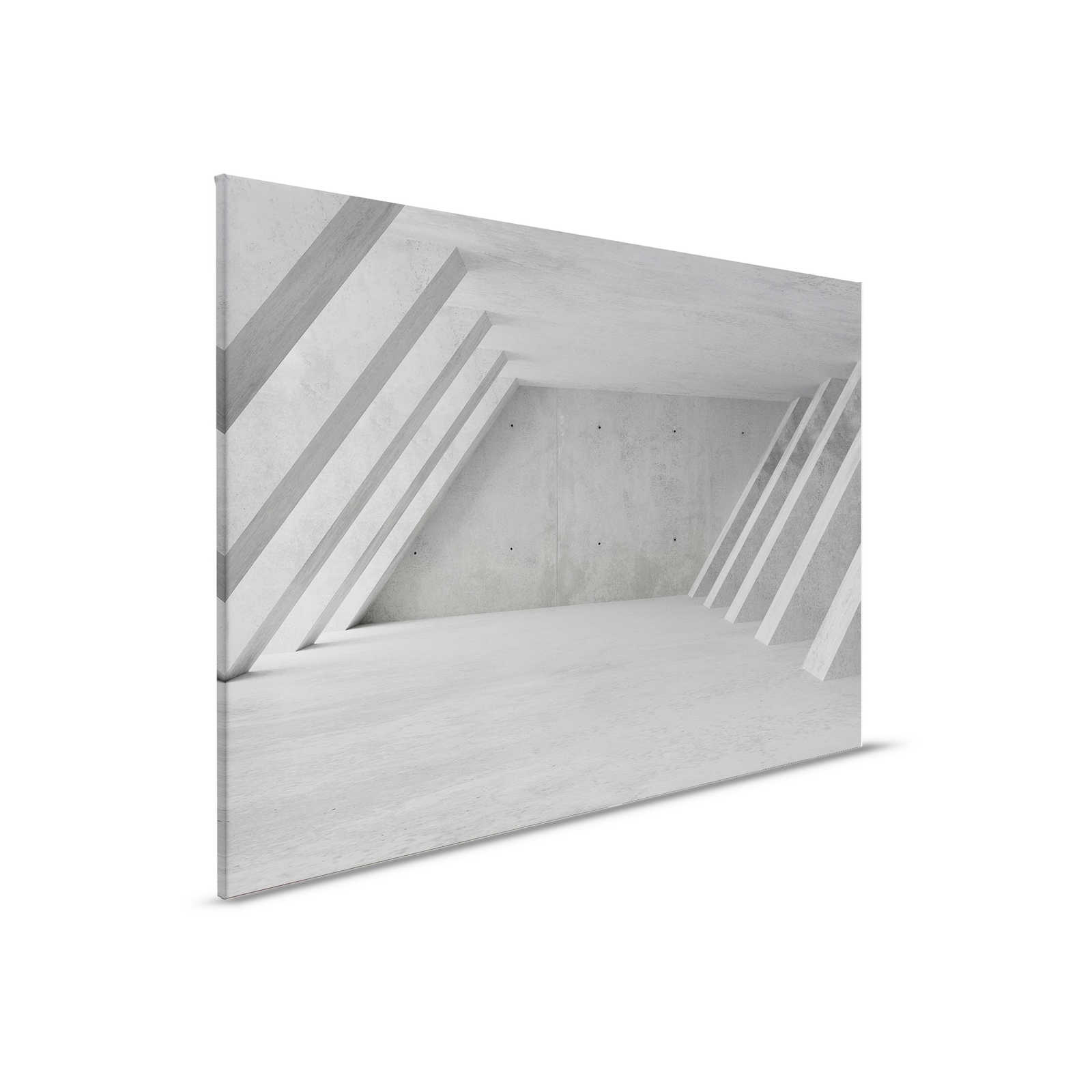         Canvas painting with 3D optics room made of concrete - 0.90 m x 0.60 m
    