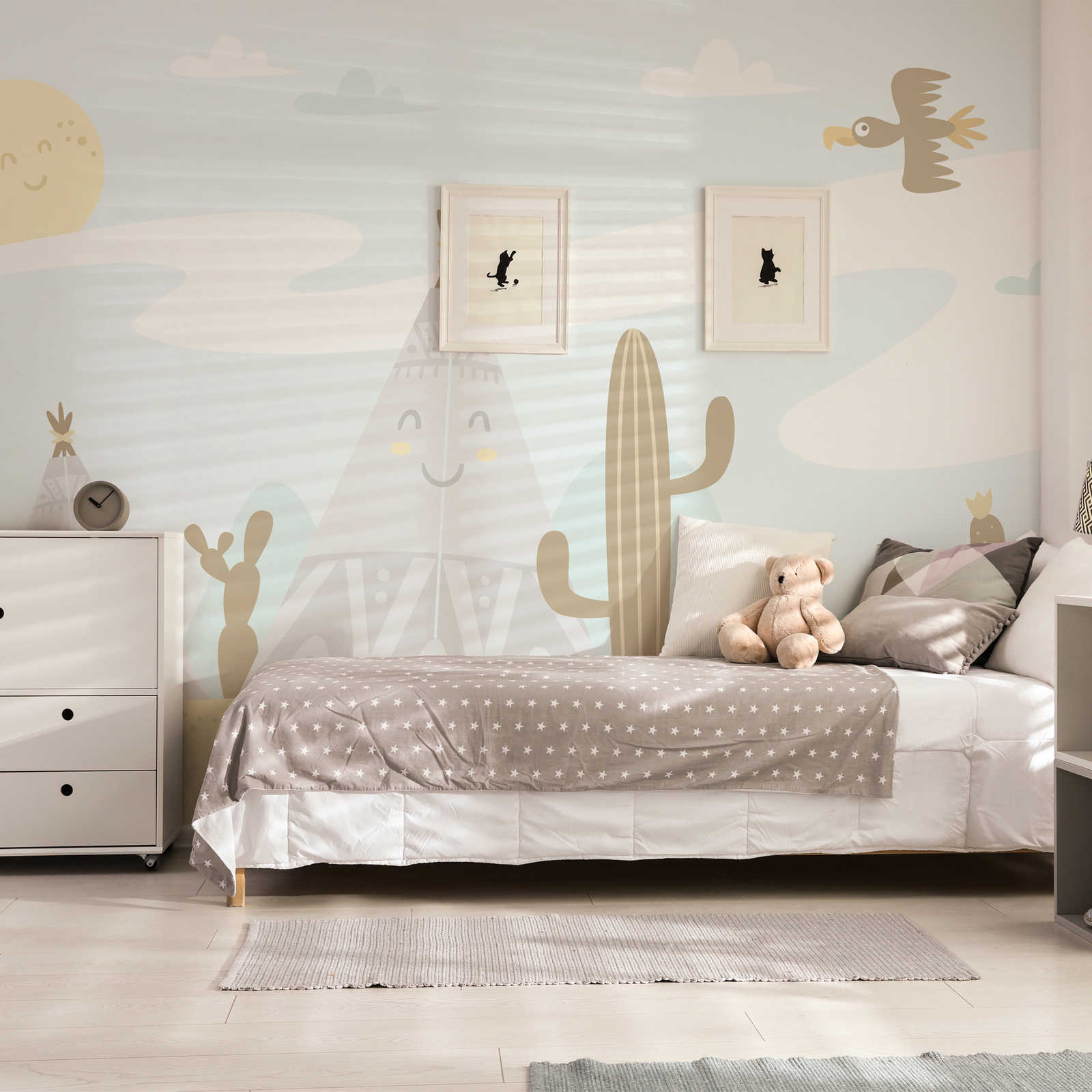         Fototapete Wüstenlandschaft mit Tipis – Glattes & mattes Vlies
    