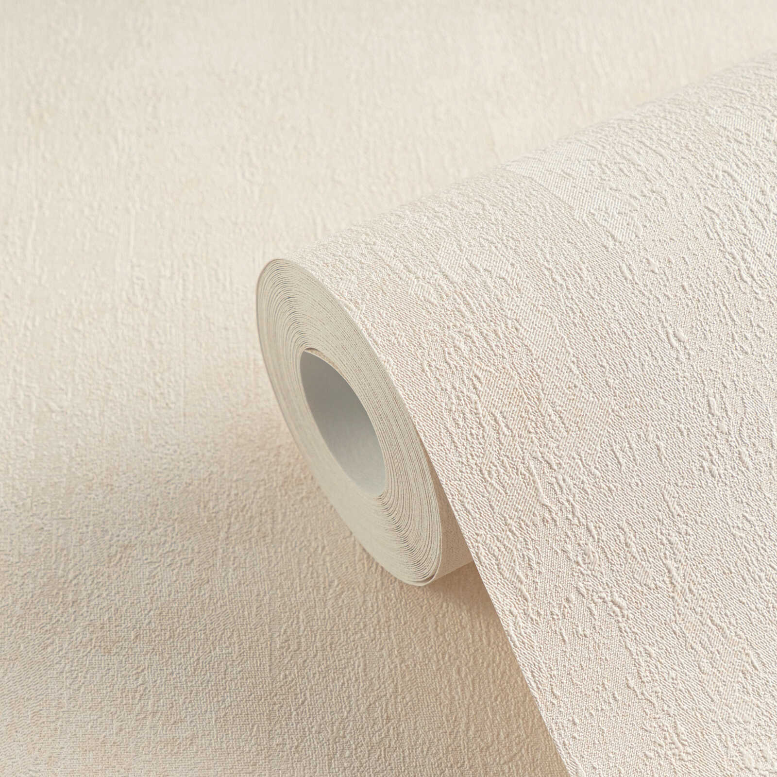         Nature-coloured non-woven wallpaper with a minimalist textured look and slightly shimmering accents - beige, cream
    