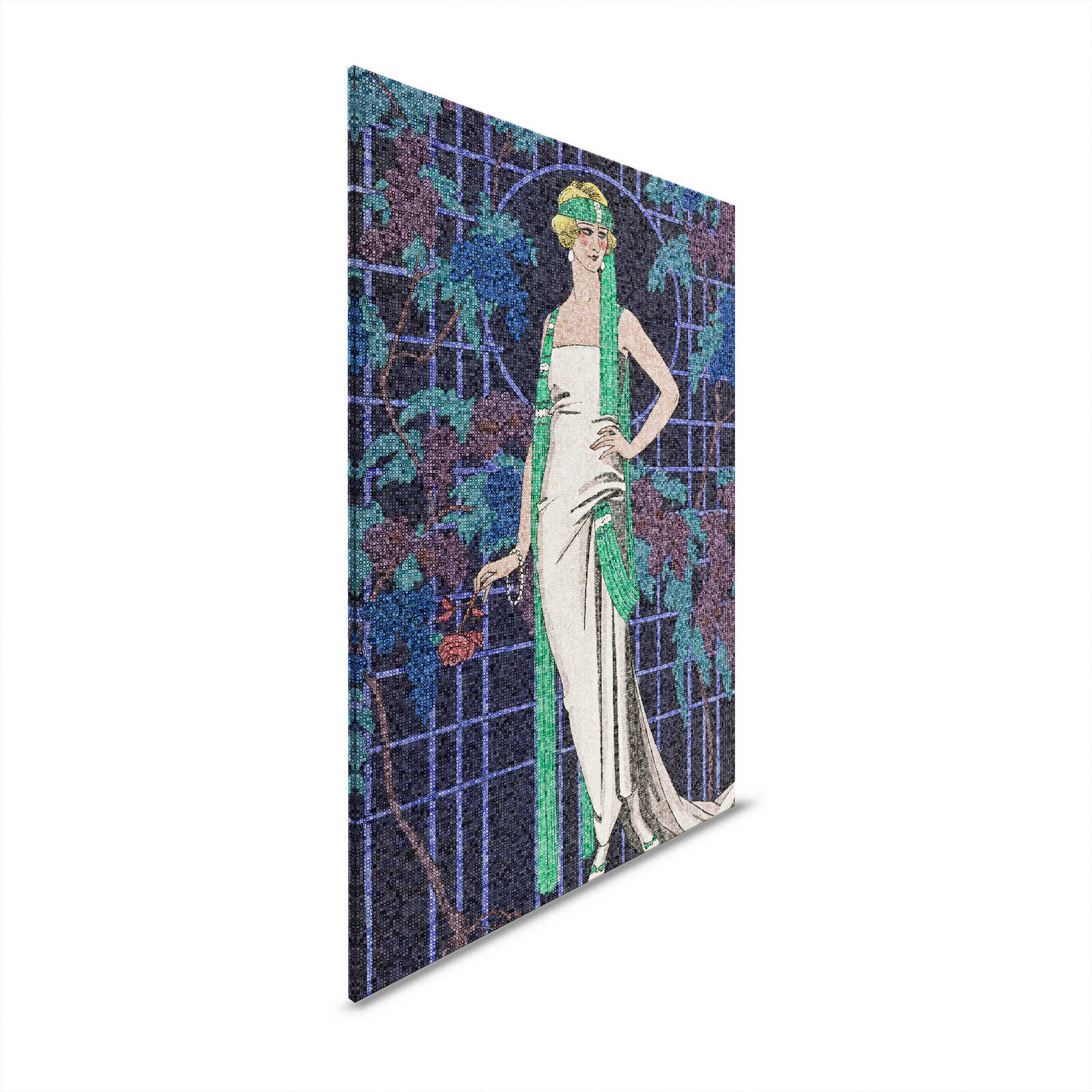         Scala 2 - Mosaik Leinwandbild Art Deko Frauen Motiv 20er Jahre Stil – 0,60 m x 0,90 m
    