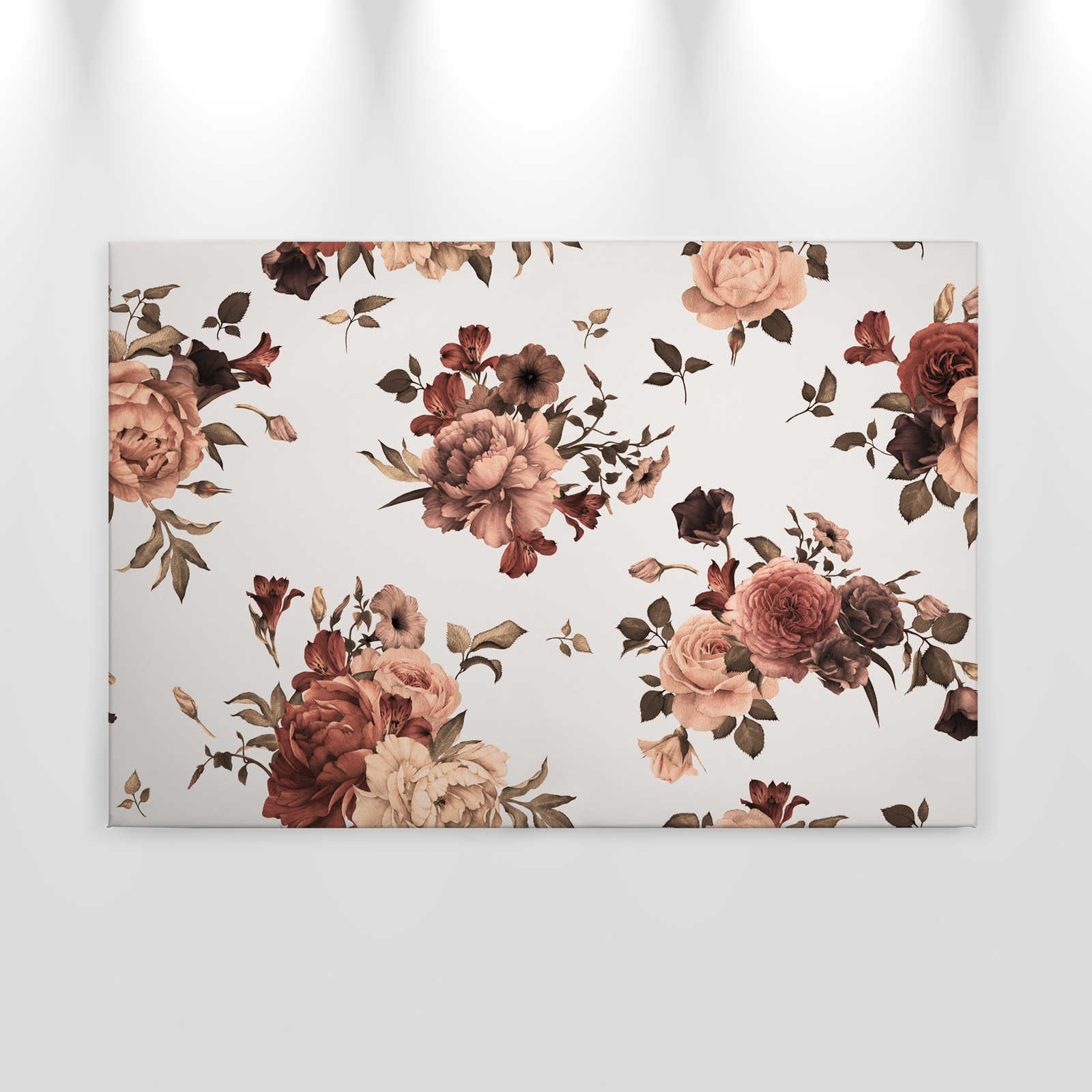             Blumen Leinwand romantisches Design – 0,90 m x 0,60 m
        