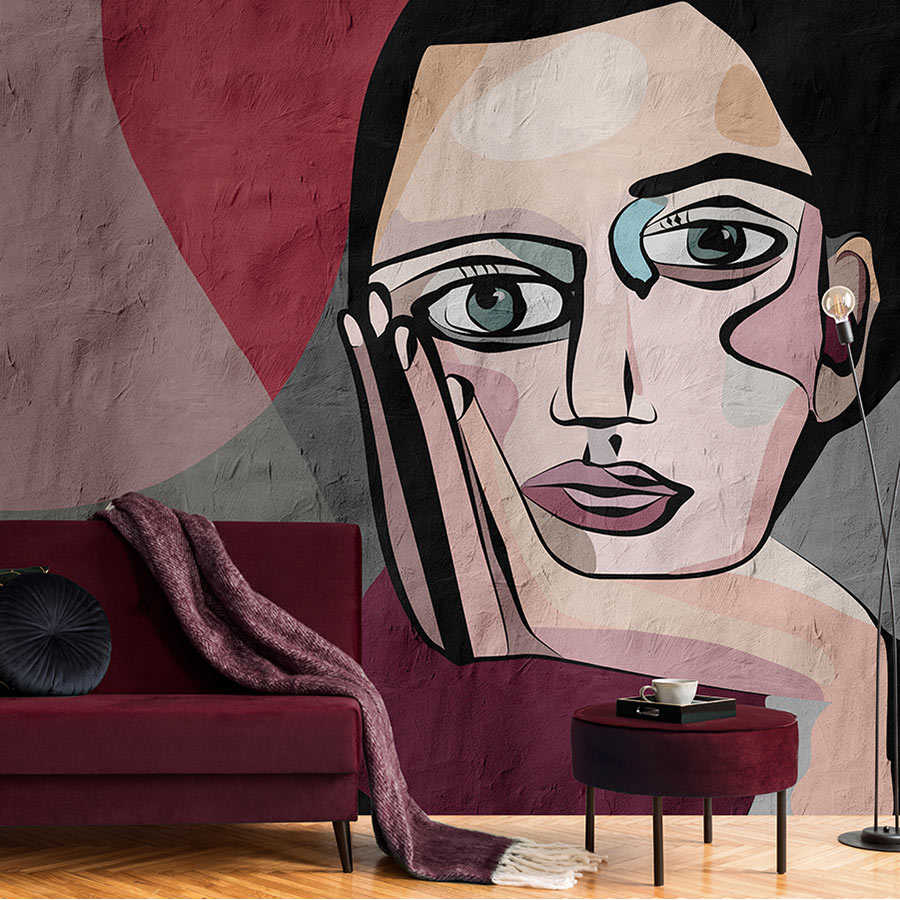 Kunst, Malerei, Moderne Kunst, Gesicht, Mauer