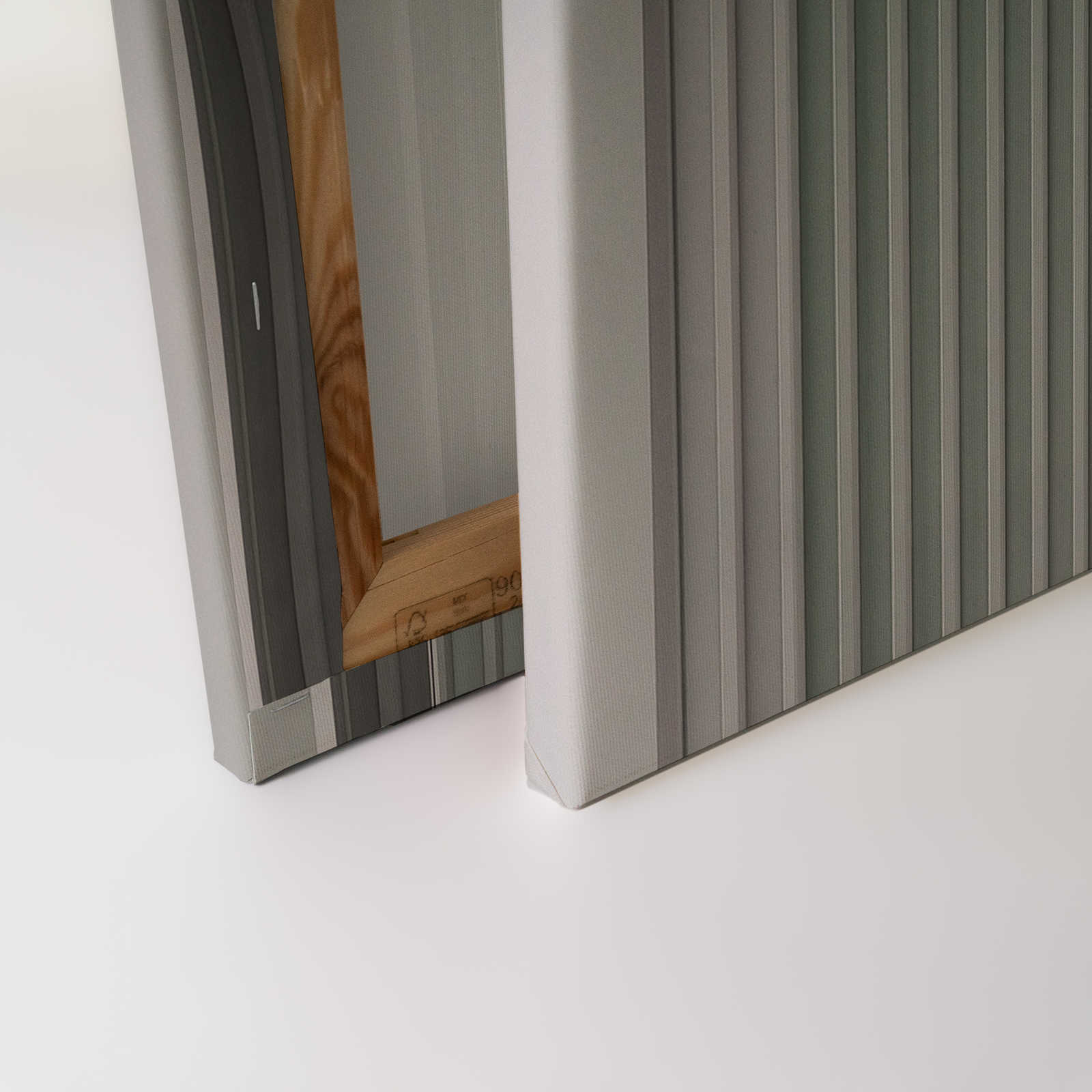             Escape Room 3 - Architektur Leinwandbild moderne Aussichten Grau & Grün – 0,90 m x 0,60 m
        