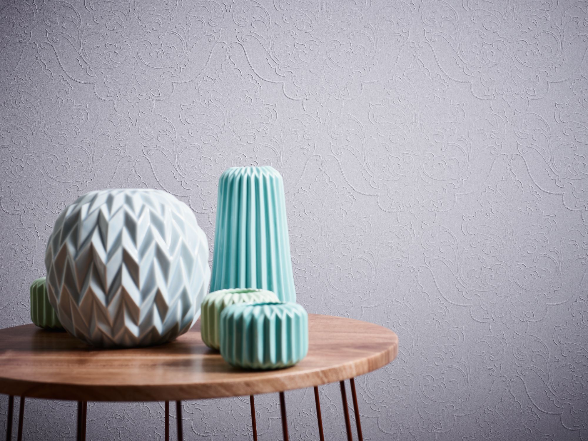 Schlichte Barocktapete überstreichbar-961815