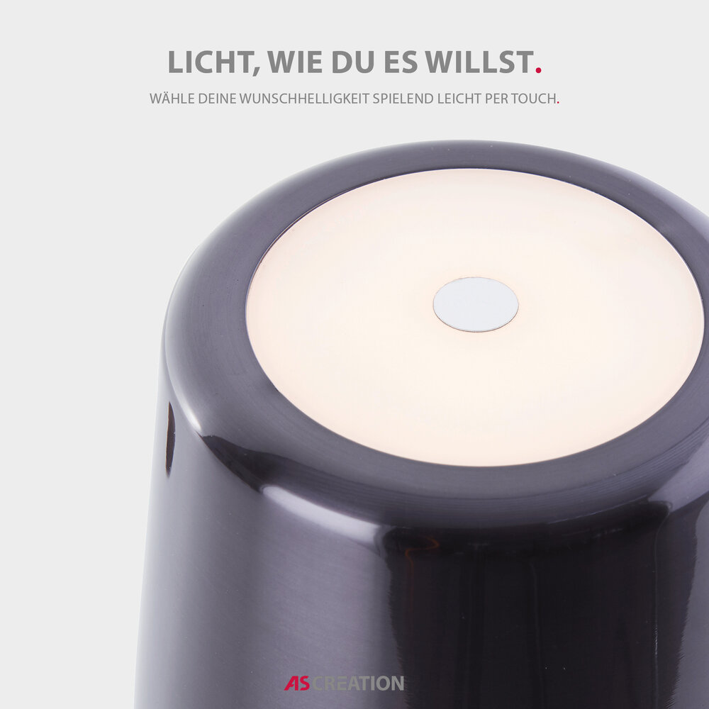 Tischleuchte aus Metall - Luma 4 – Schwarz, Metallic