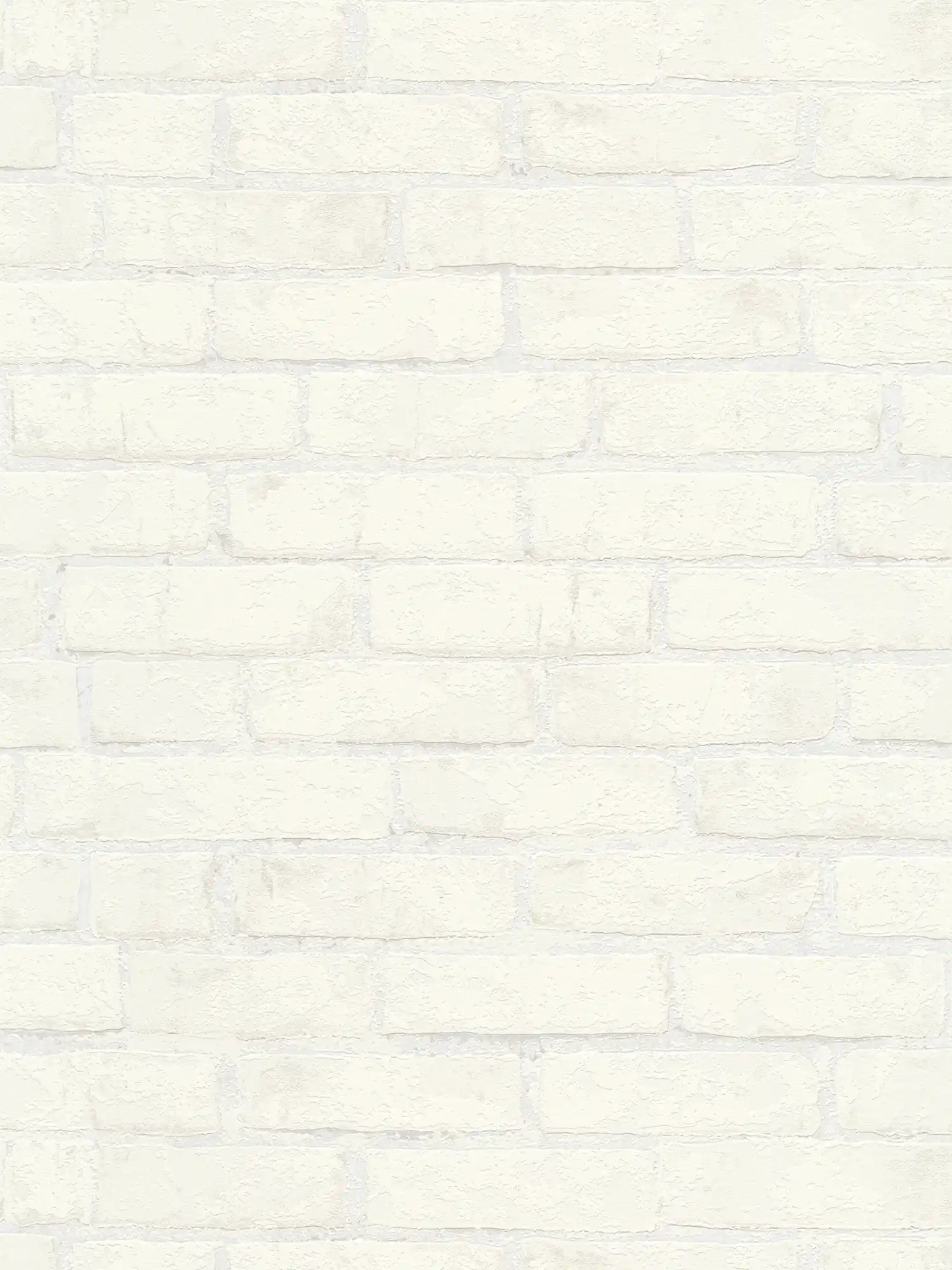         3D stone look wallpaper brick masonry white
    