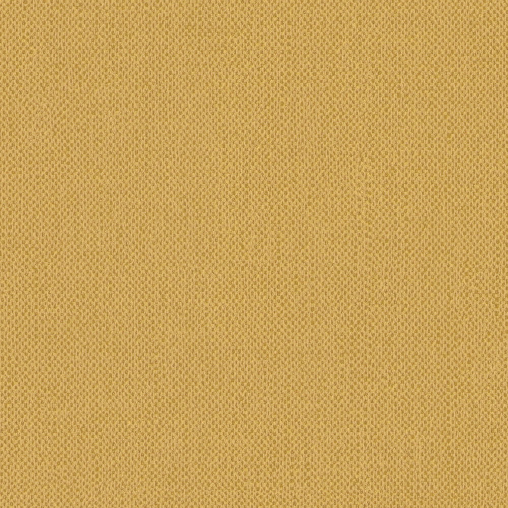             Leinenoptik Tapete Senfgelb uni & matte Textilstruktur – Gelb
        