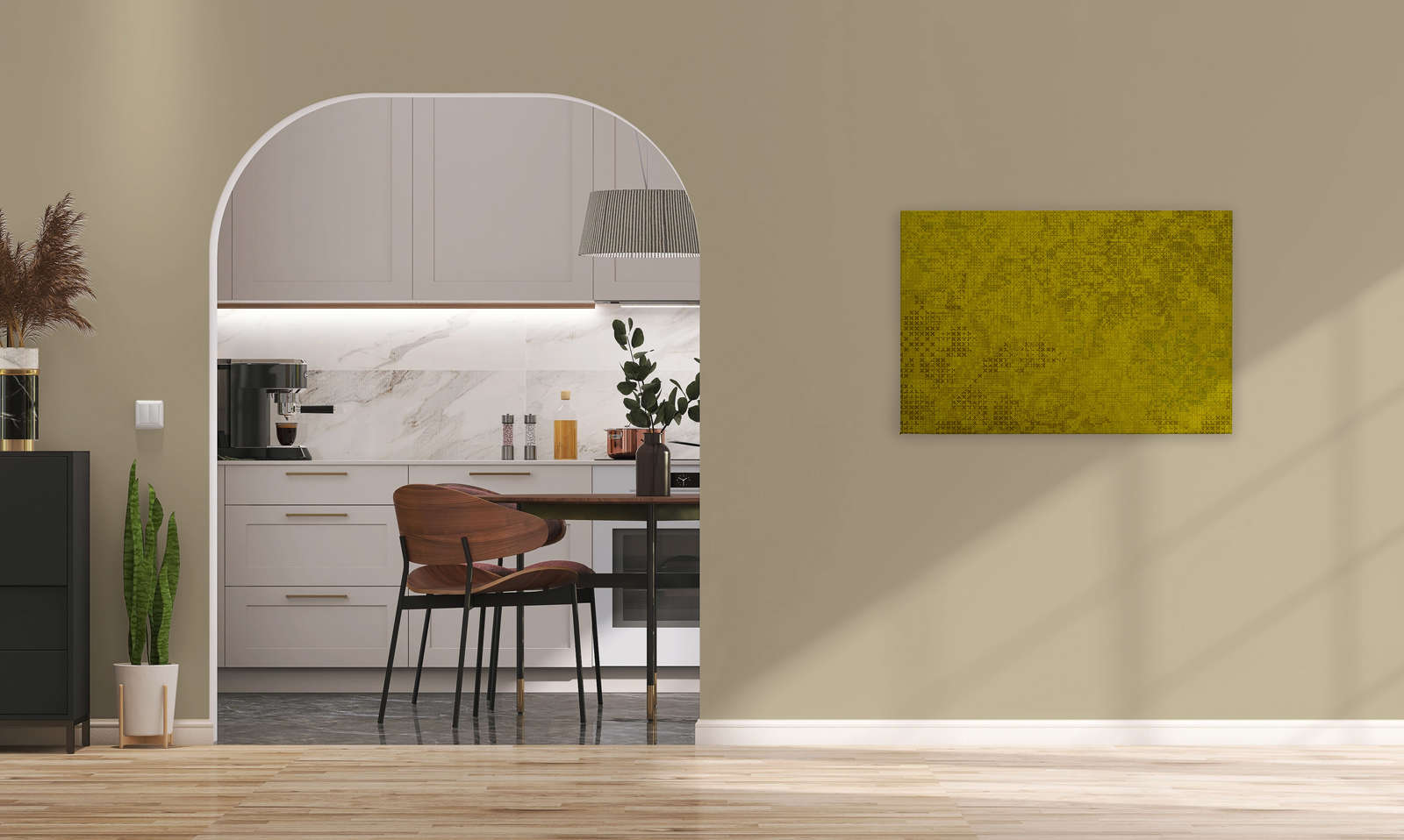             Pixel Leinwandbild Kreuzstich Muster – 0,90 m x 0,60 m
        