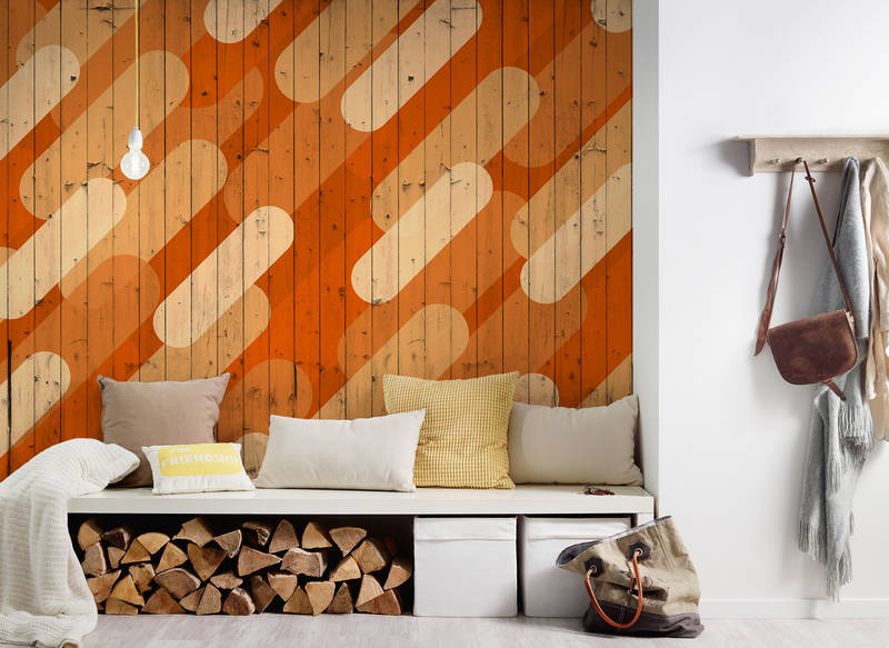 Drinnen, Innenarchitektur, Paneele aus Holz, Kissen, Dekoration für Zuhause