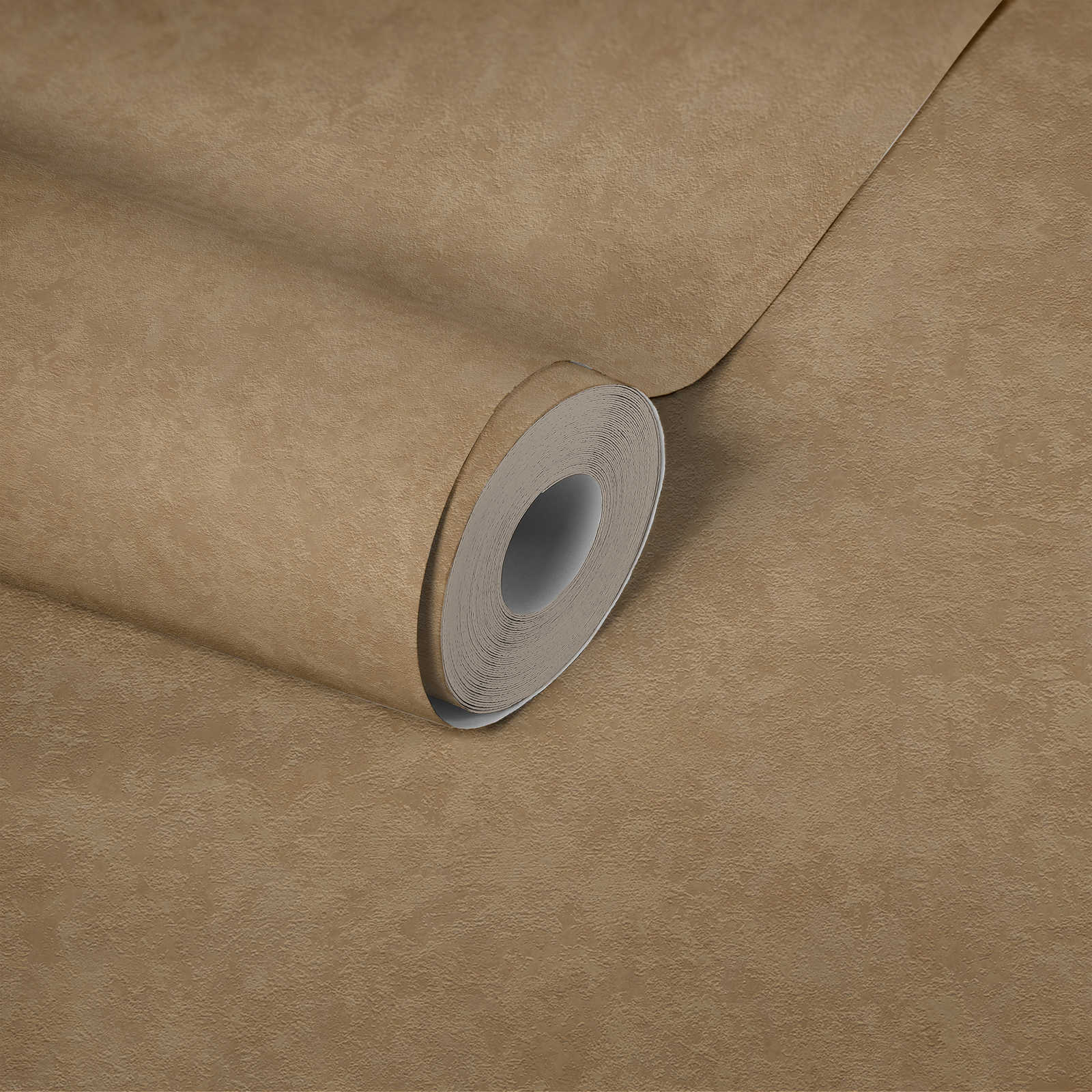             Unitapete mit meliertem Strukturmuster – Beige, Braun
        