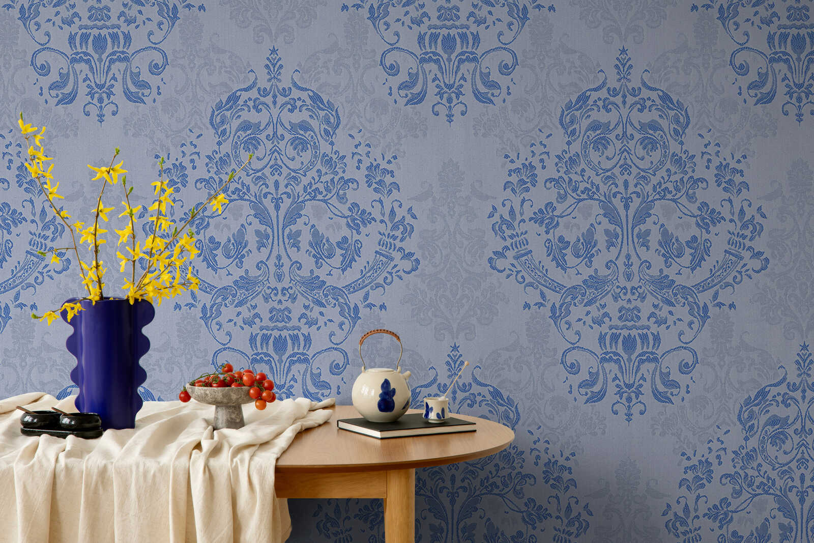 wandvase, keramikkrug, tischdekoration, vase blau, blumenstrauss