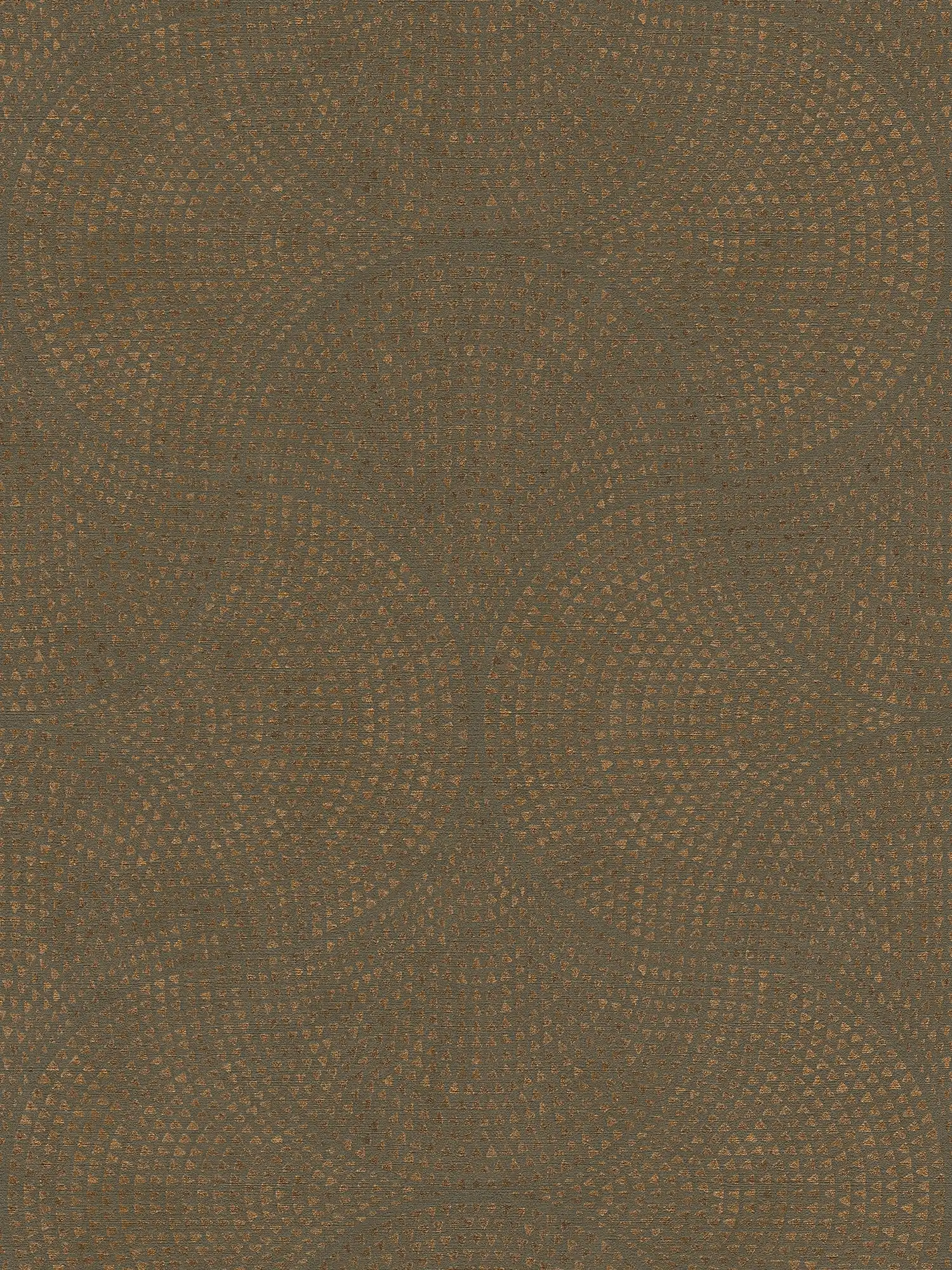         Papier peint marron avec motif cuivre style mosaïque - marron, métallique
    