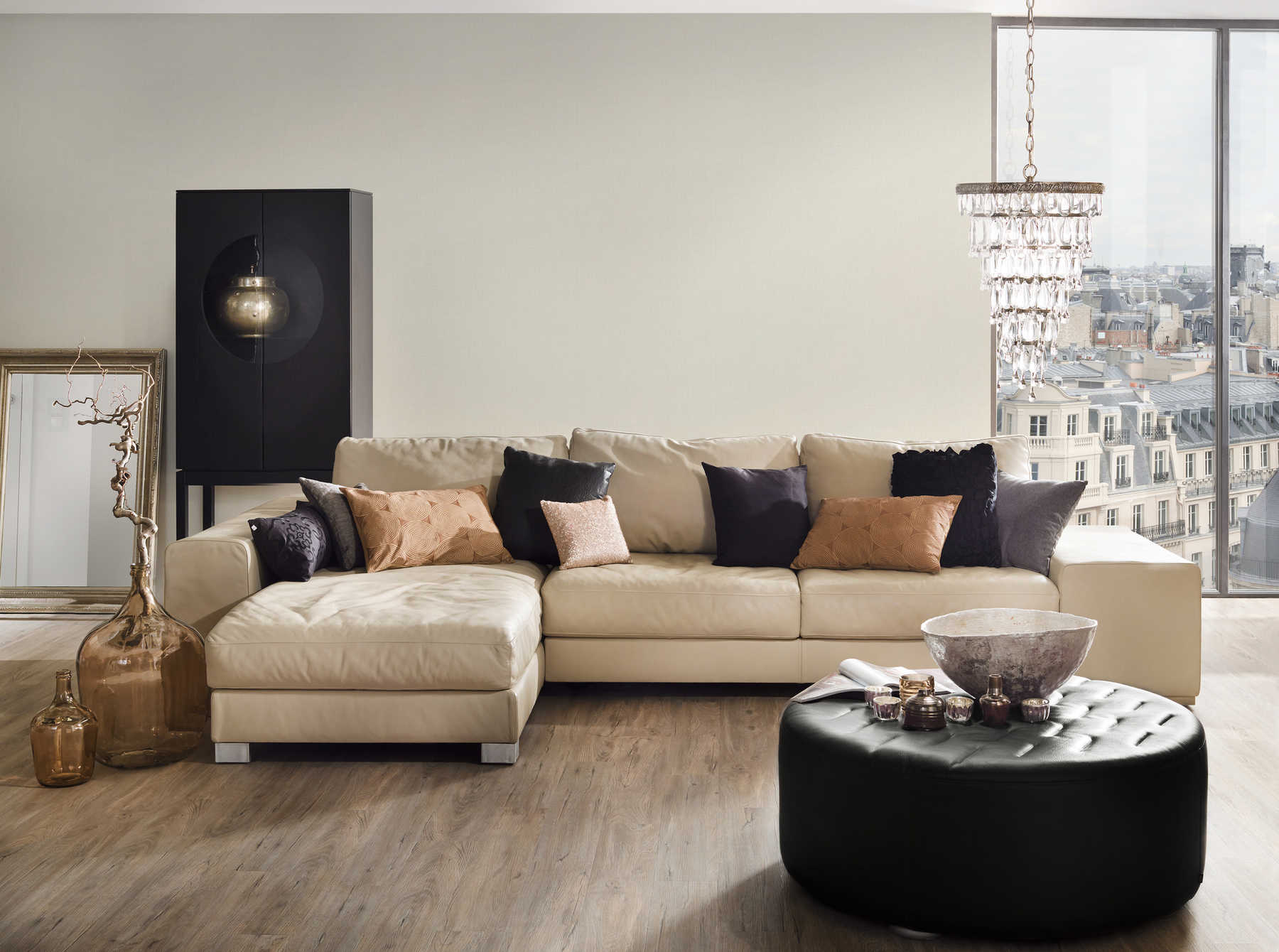             Leinenoptik Tapete Cremeweiß von MICHALSKY
        