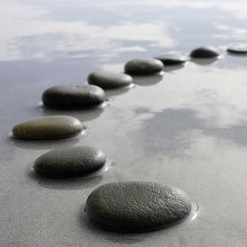 Steine, Flusskiesel, Steinreihe, Glatter Kies, Pebbles