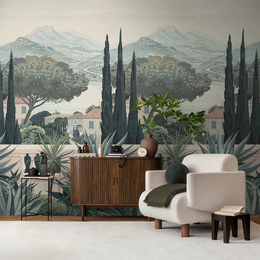 wohnzimmer, wandtapete, tapete, vase, pflanze