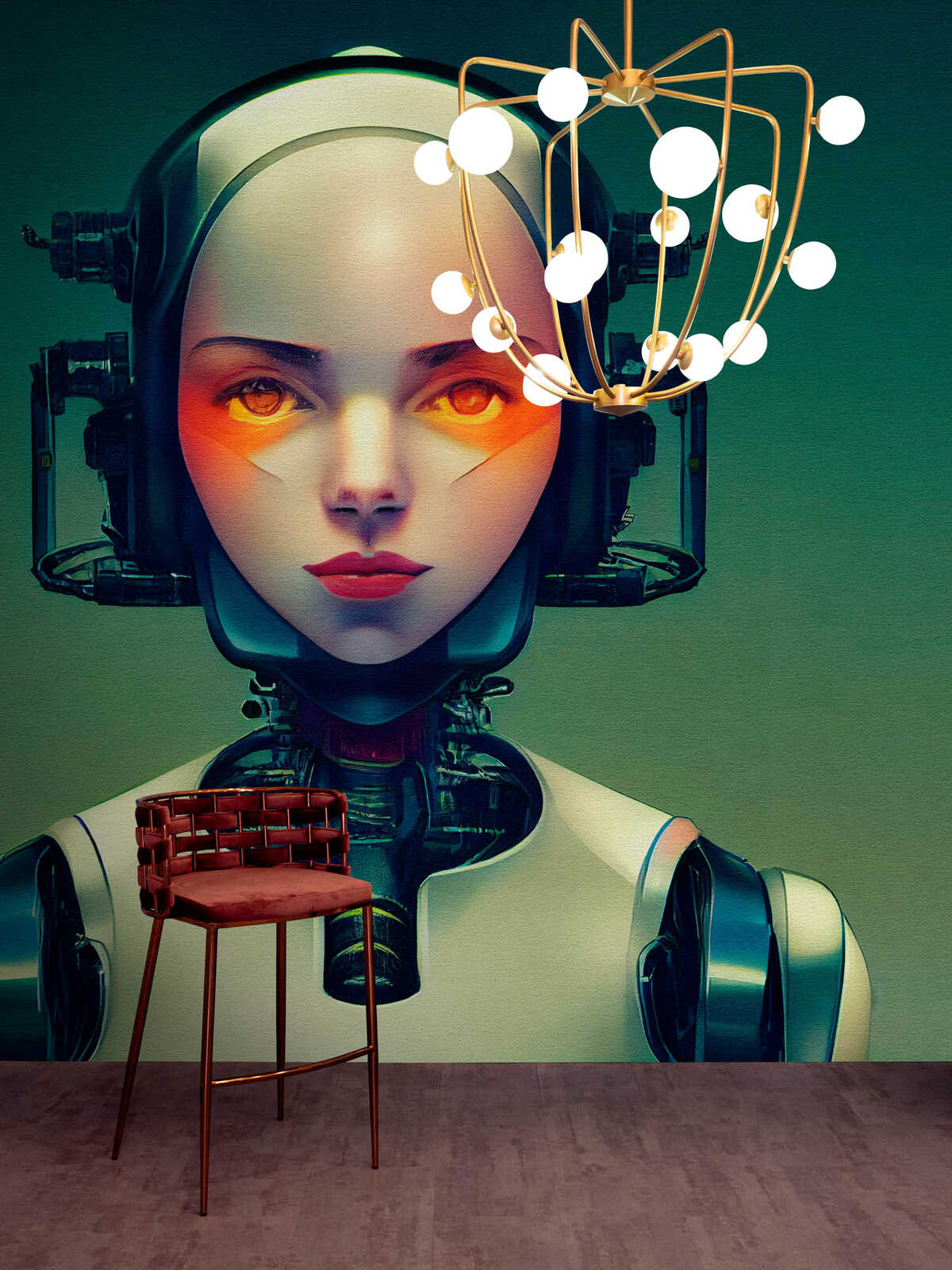 robotta - Futuristic Robot 3D canvas wallpaper | DD134094