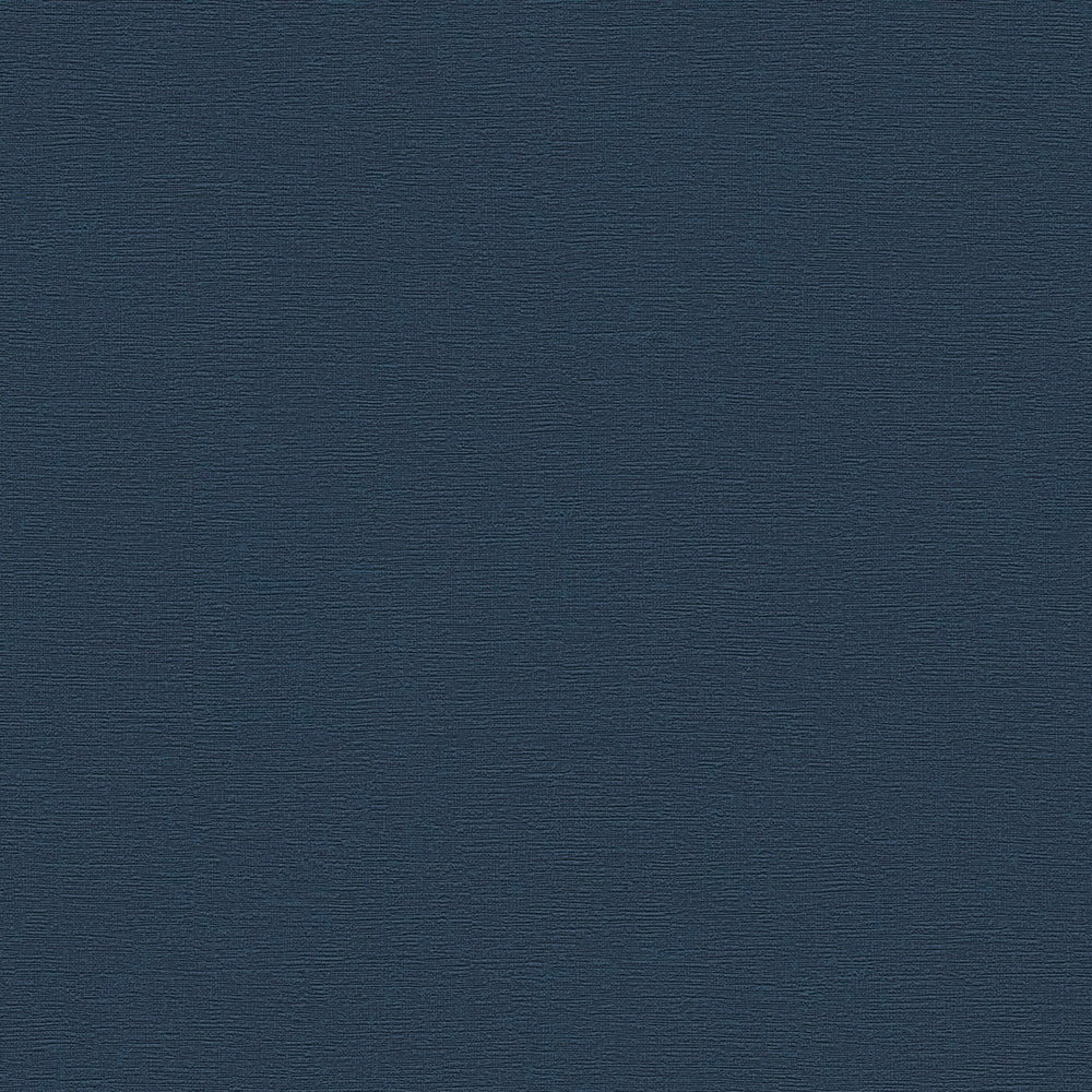             Dunkle Tapete Leinen-Struktur, uni & seidenmatt – Blau
        