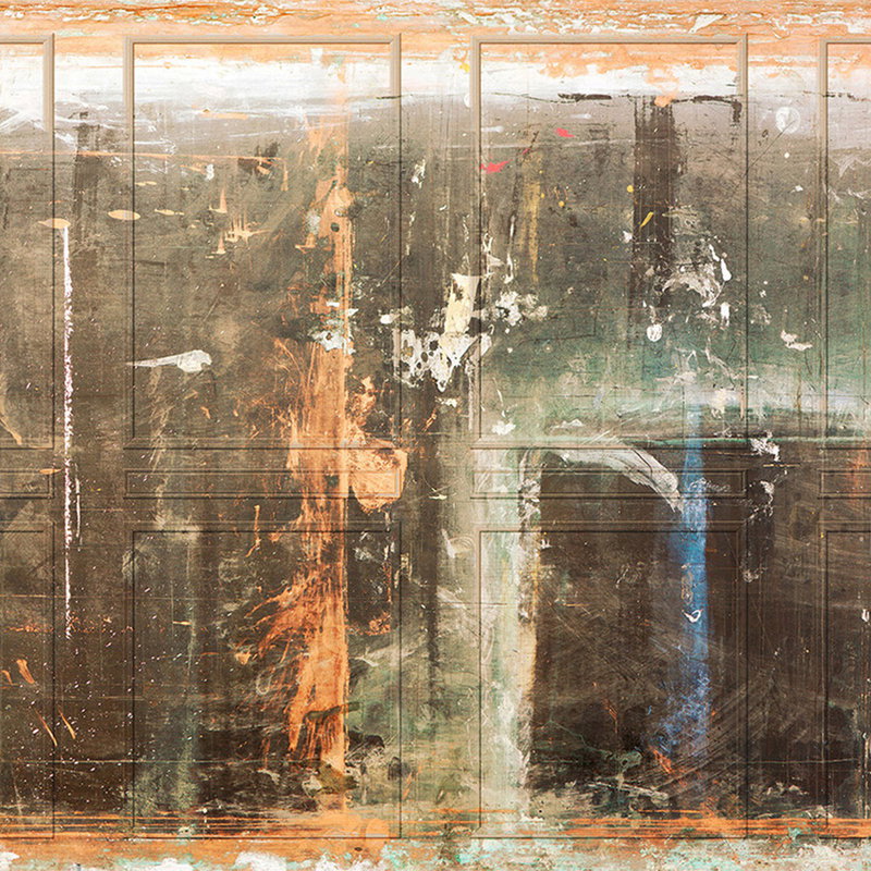 Holztüren, Farbige Struktur, Mischfarben, vertrände Textur, abstrakte Kunst