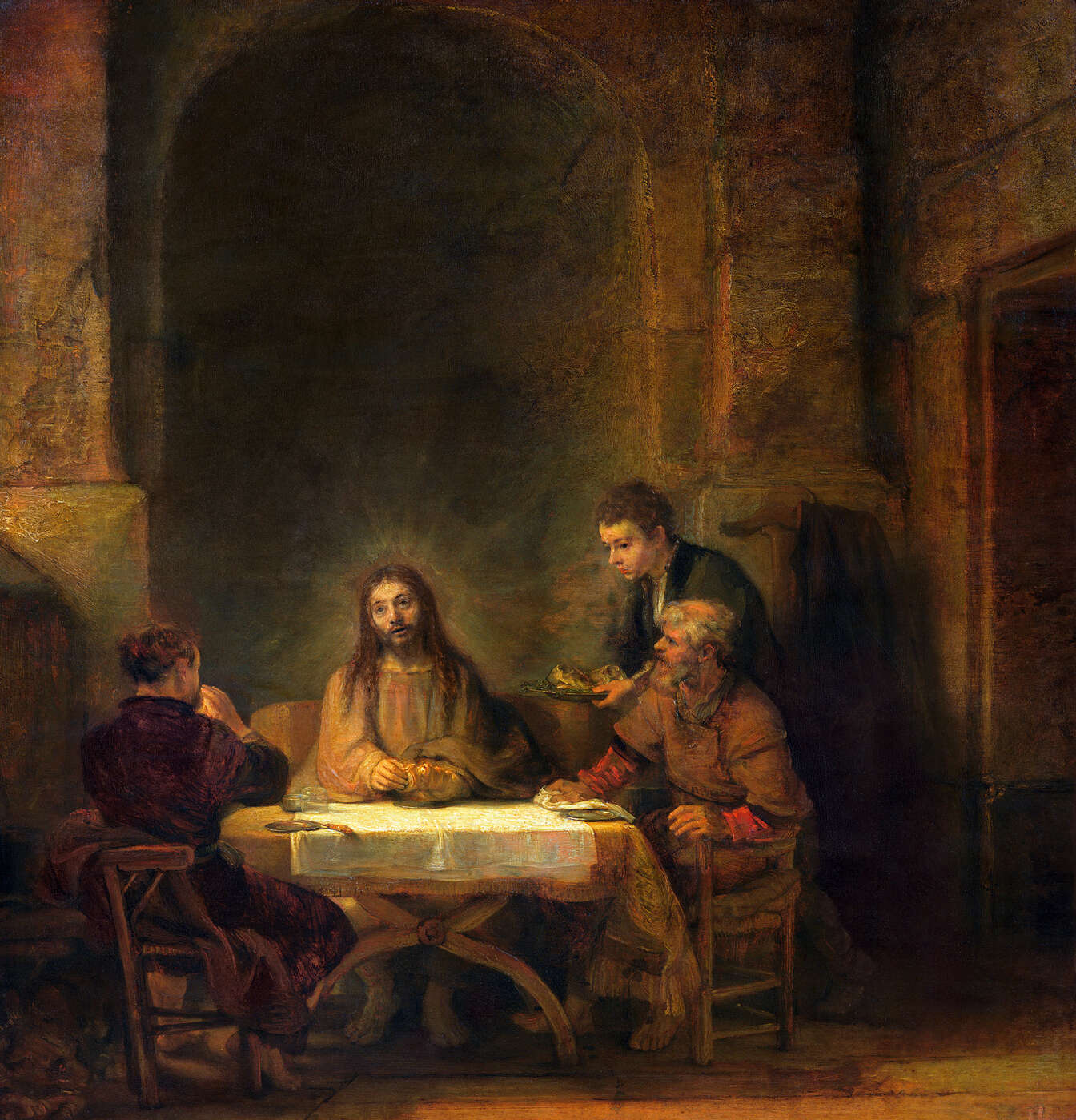 Gemälde, Tischszene, Jesus, Tafel, Gäste