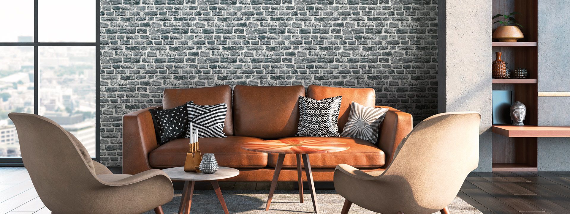 Steinoptiktapete grau weiß